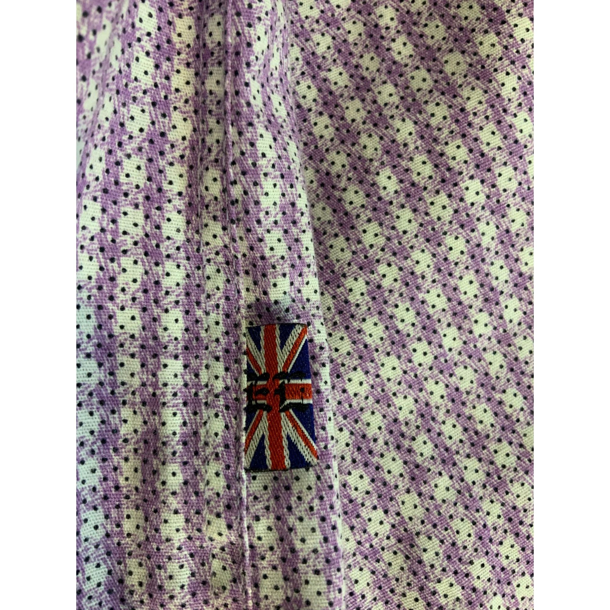 English Laundry English Laundry Mens Lavender Gingham Long Sleeve Shirt XL Size US XL / EU 56 / 4 - 8 Thumbnail