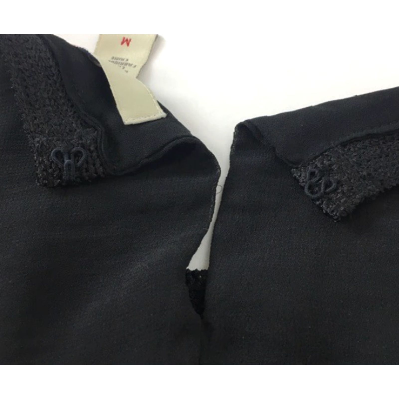 Vintage Lark & Ro Blouse Sleeveless Embroidered Neckline Black M Women's Shirt Casual NWOT Size M / US 6-8 / IT 42-44 - 4 Thumbnail