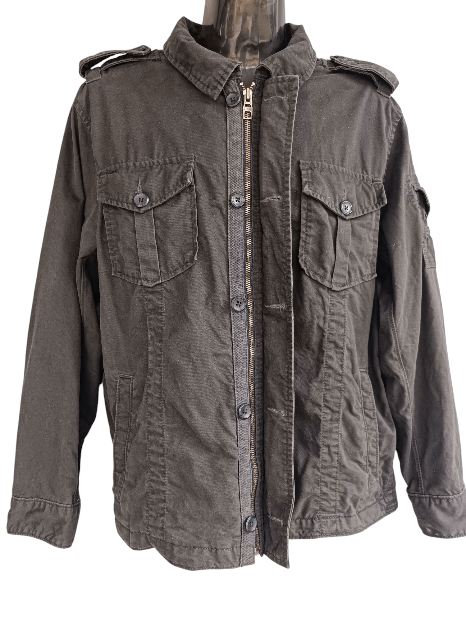 Gap Gap Jacket Black Zip Up & Button Y2K SW016 Size US L / EU 52-54 / 3 - 6 Thumbnail
