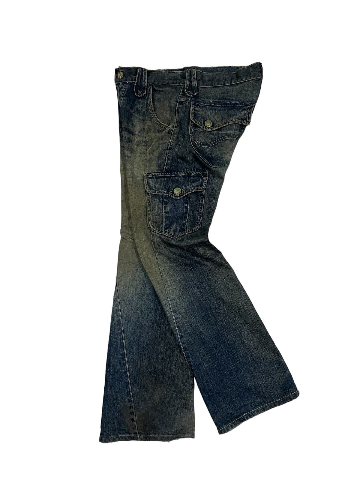 Lee × Vivienne Westwood Vintage Lee Rider Mid Rise Mud Wash Cargo Flare Punk Jeans Size US 30 / EU 46 - 8 Thumbnail