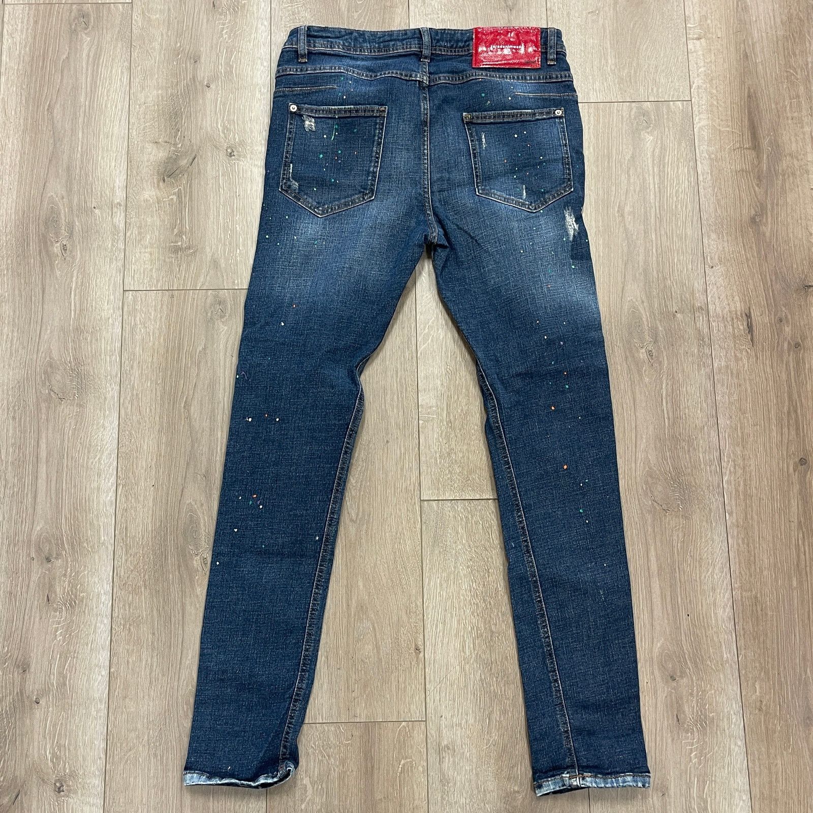 Zara Zara men's slim-fit distressed blue denim jeans size 31 Size US 31 - 4 Thumbnail