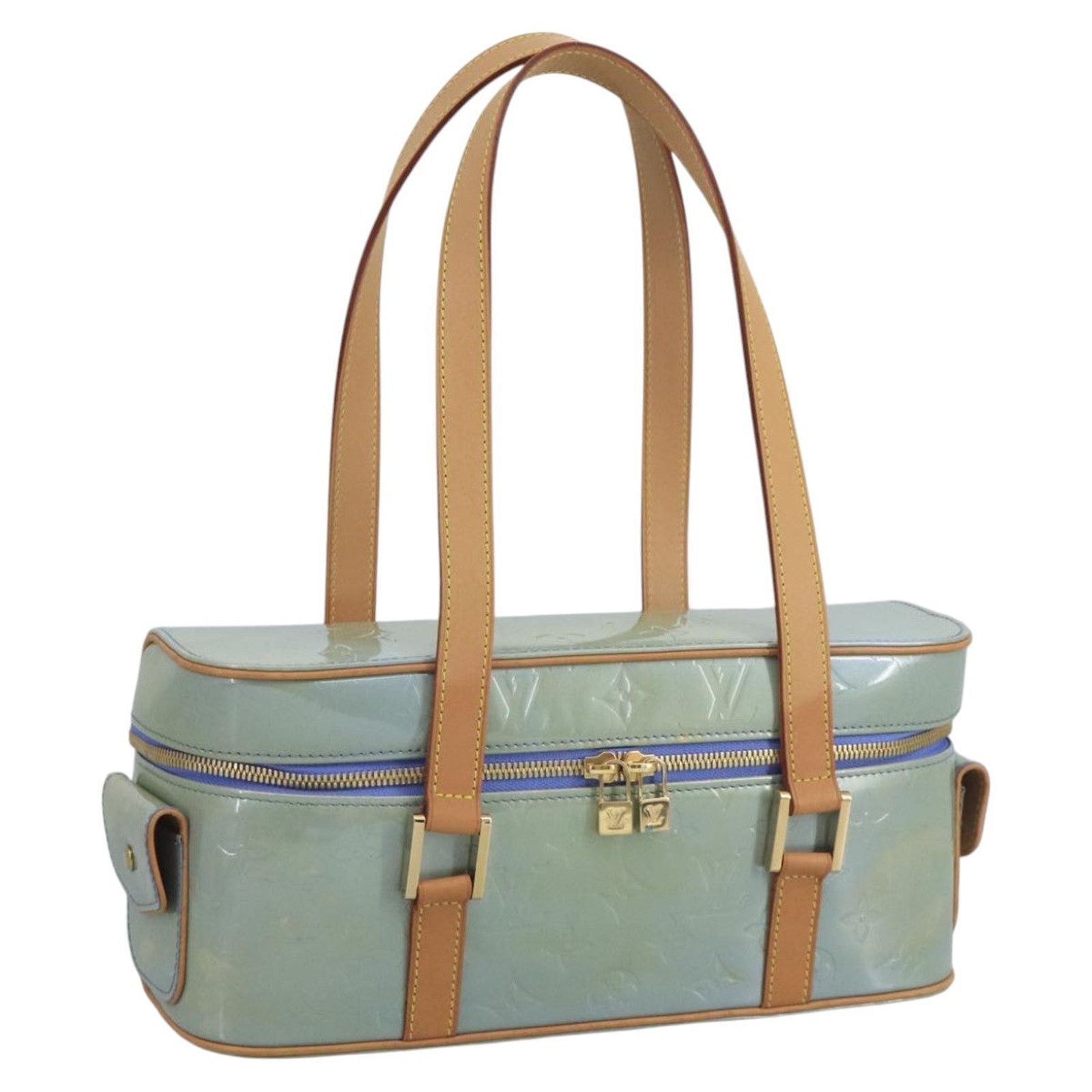 Louis Vuitton Purple Patent Leather Handbag