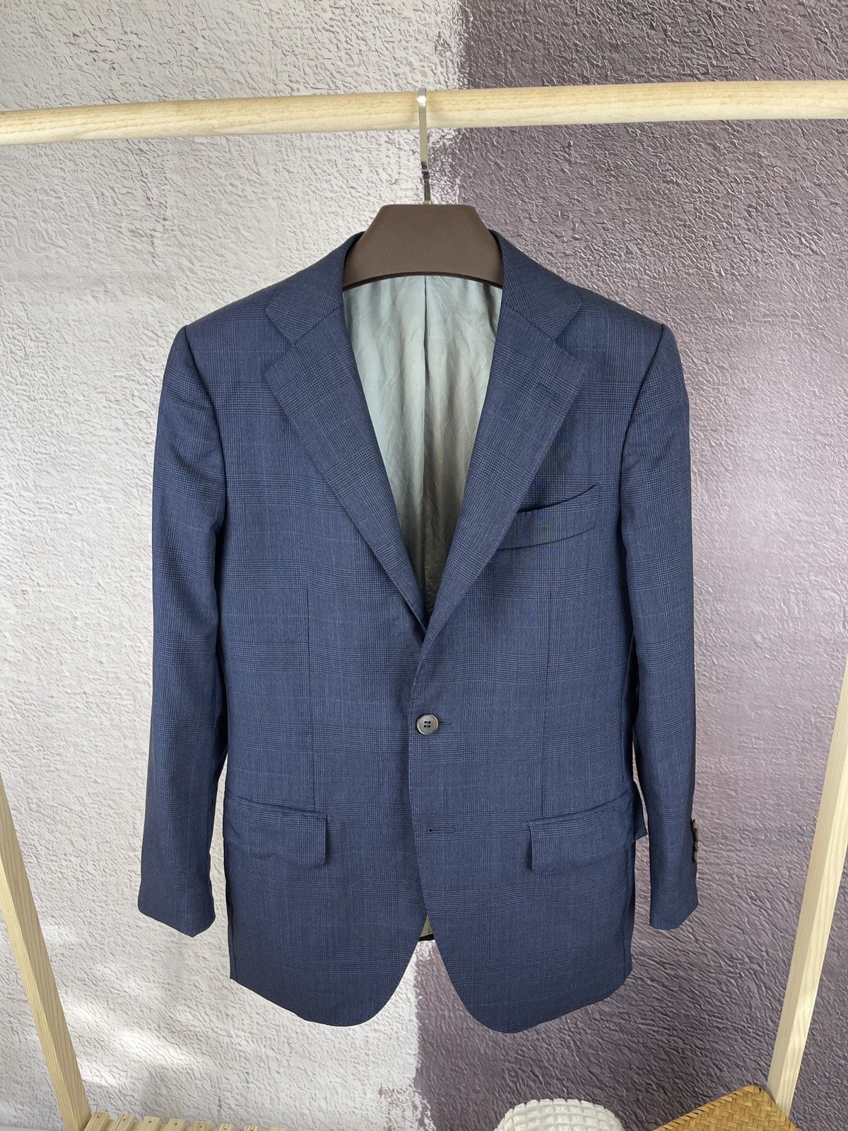Suitsupply Suitsupply Lazio blue checkered 2 button blazer sport coat Size 38R - 1 Thumbnail