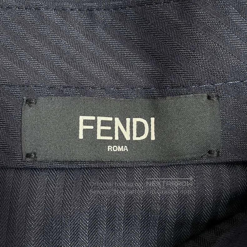 Fendi Fendi Solid Color Pure Wool Tapered Pants - Khaki Size 44L - 5 Thumbnail