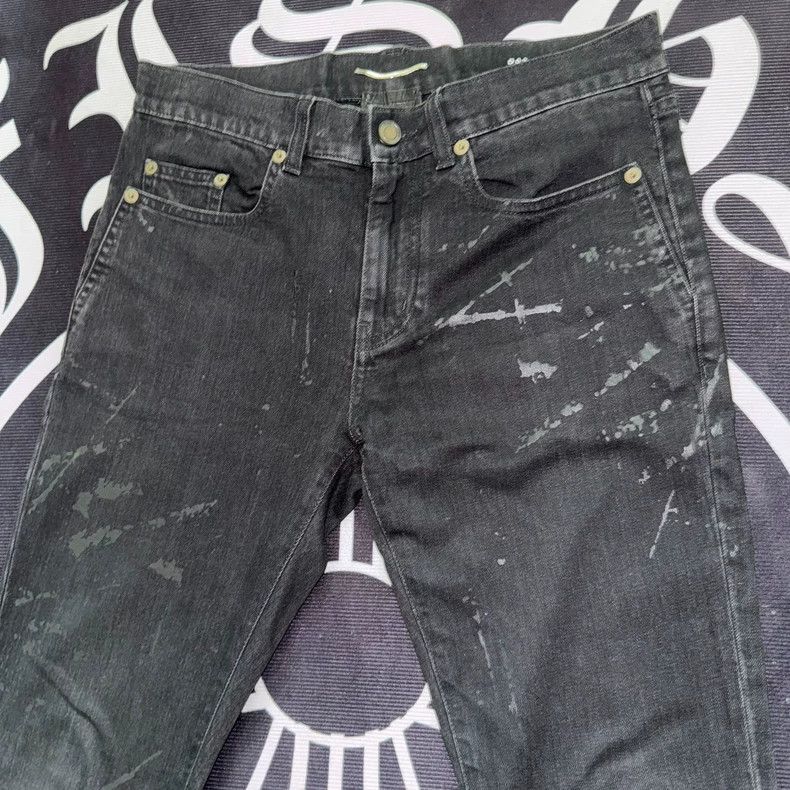 Saint Laurent Paris Saint Laurent Splatter Paint Denim Jeans | Grailed