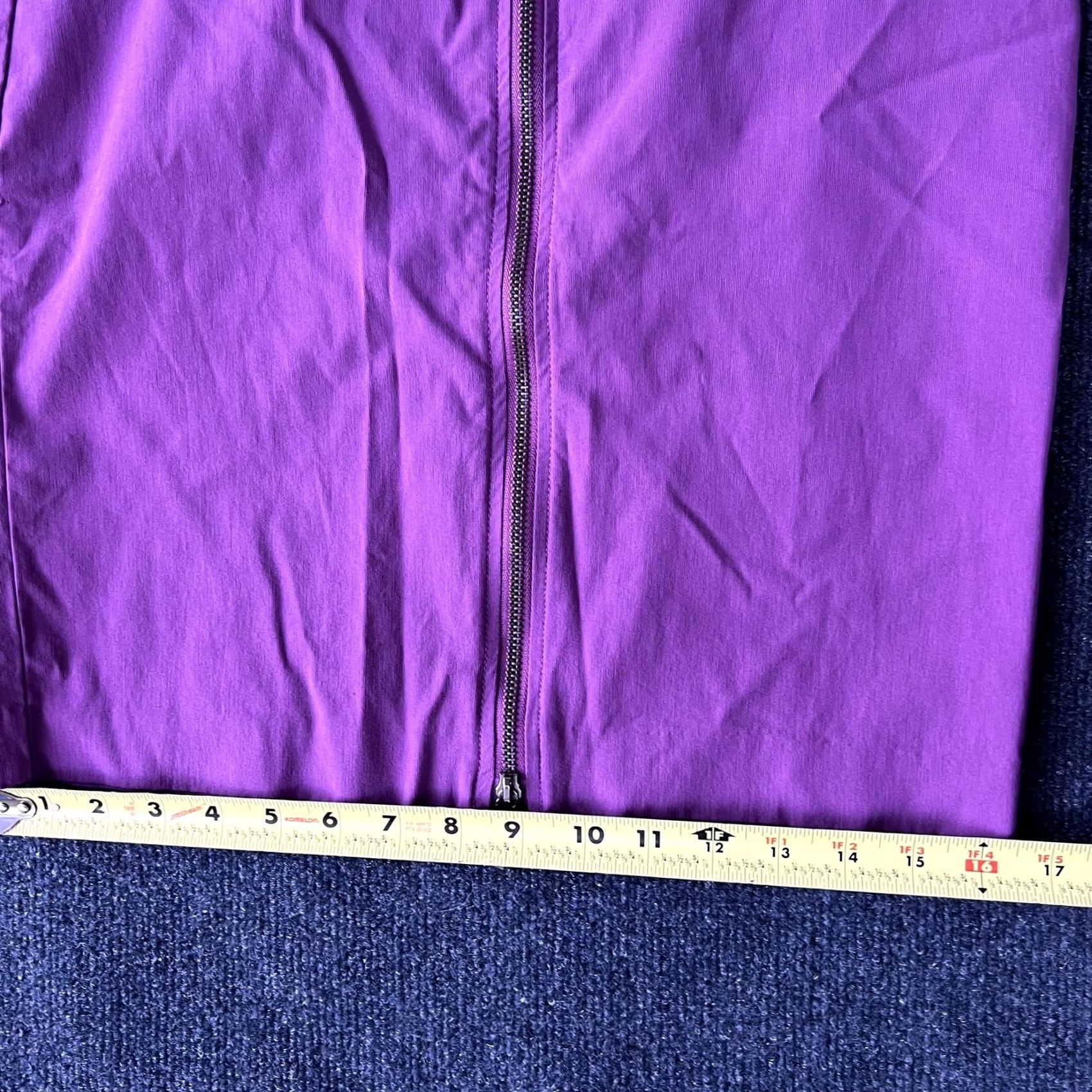Vintage VINTAGE Bisou Bisou Skirt Womens 8 Purple Exposed Front Zip Pencil Stretch Rayon Nylon Spandex Zipper Knee Length Women Size 30" / US 8 / IT 44 - 6 Thumbnail