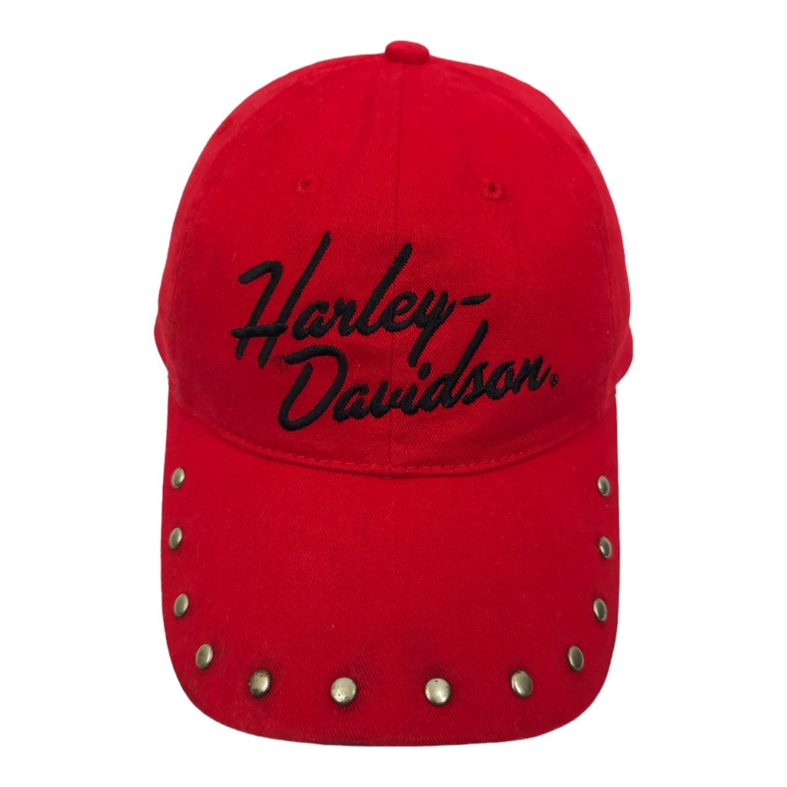 Harley Davidson Harley Davidson Embroidered Red Adjustable Tuck Strap Cap Size ONE SIZE - 1 Thumbnail