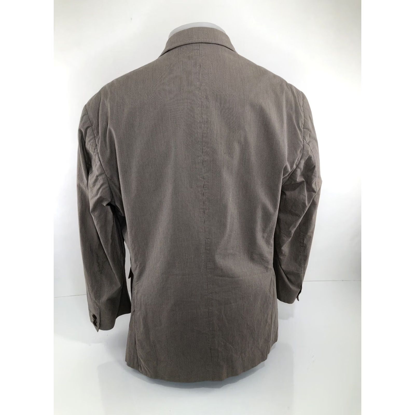 Robert Graham Robert Graham Pinstripe Blazer Jacket Mens 44 Gray Brown Cotton Regular Size 44 Blazer Mens XX Size 44R - 4 Thumbnail