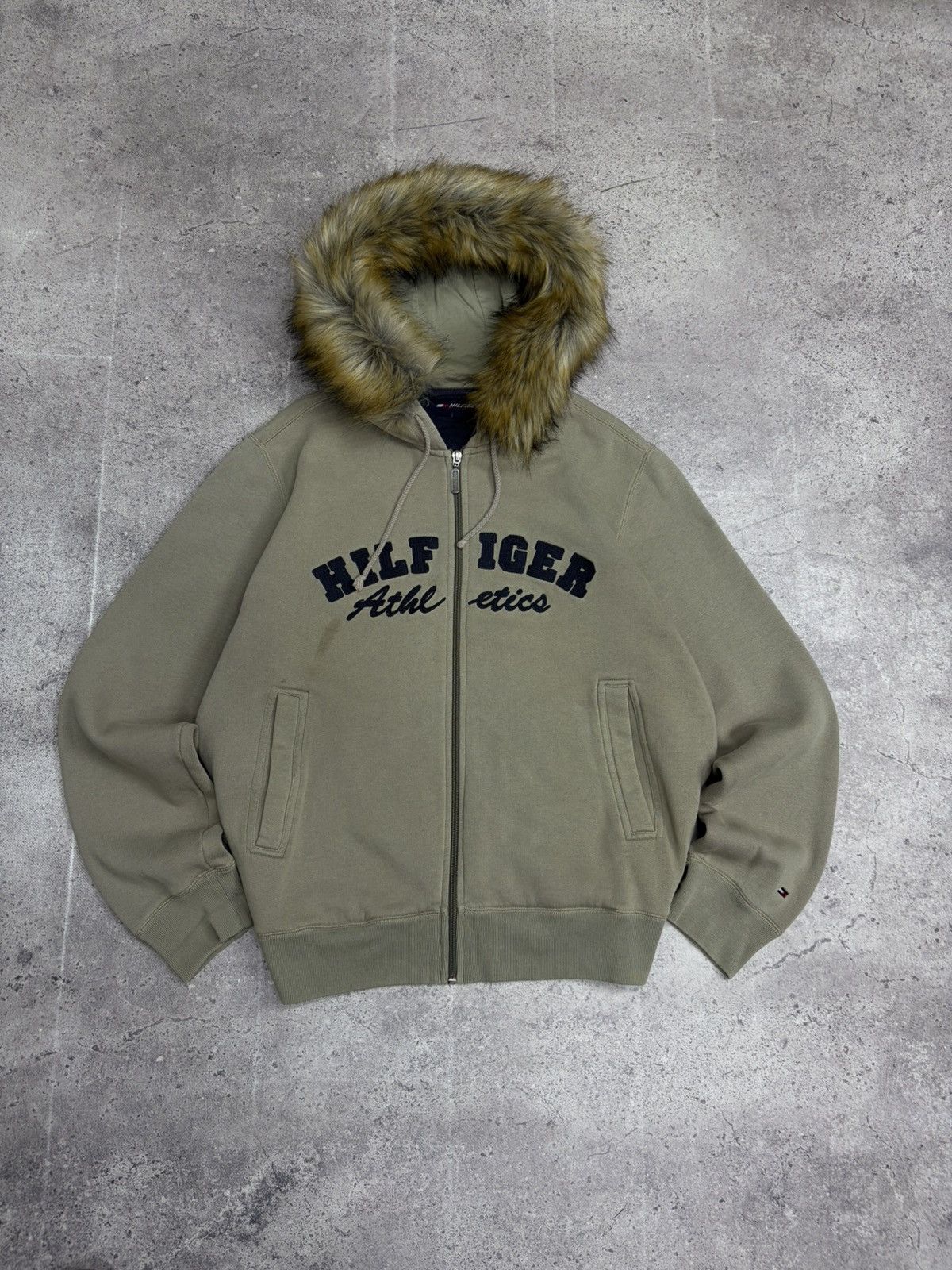 If Six Was Nine Tommy Hilfiger Fur Hood Zip Hoodie Y2K Archive Streetwear Size US M / EU 48-50 / 2 - 3 Thumbnail