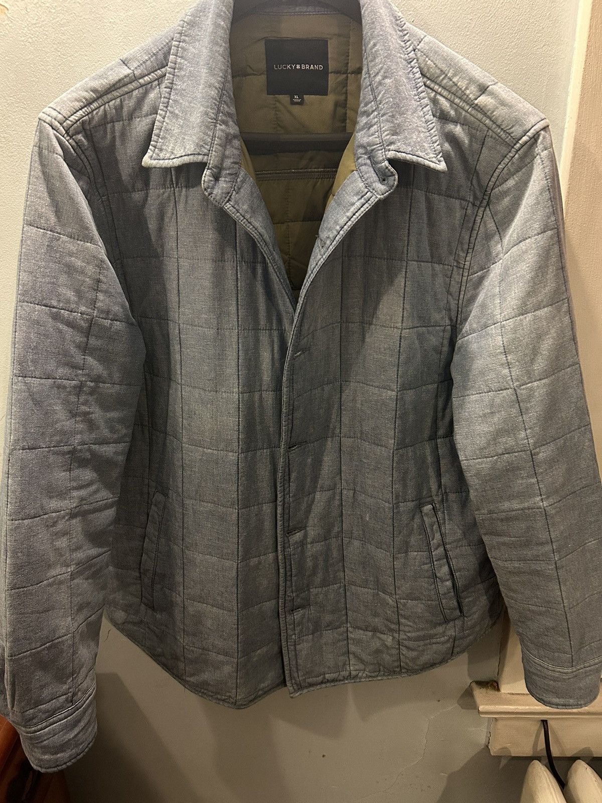Lucky Brand Men’s Blue Quilted Jacket - Lucky Brand Size US XL / EU 56 / 4 - 1 Thumbnail
