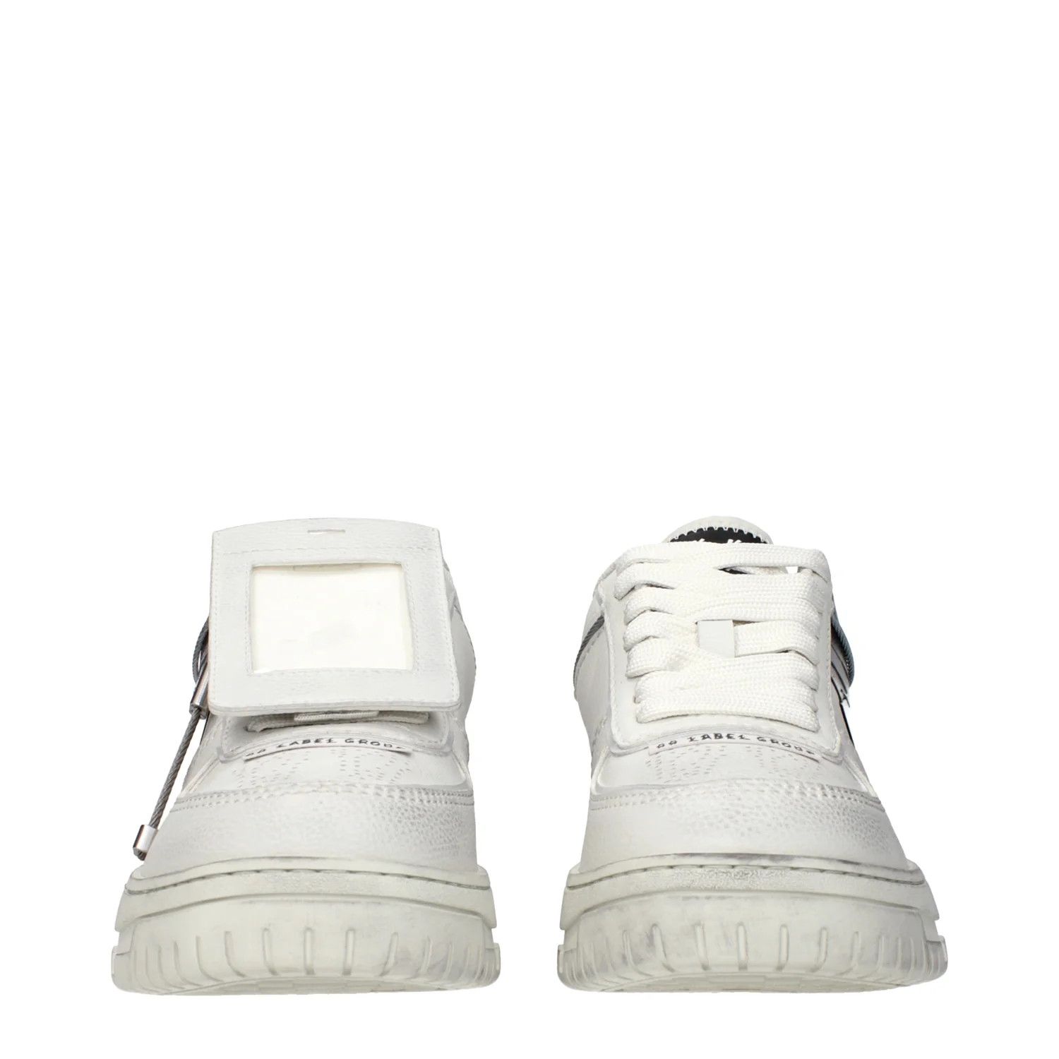 44 LABEL GROUP ob1o1e1025 Low-Top Sneakers in Off White/Black Size US 9 / EU 42 - 2 Thumbnail