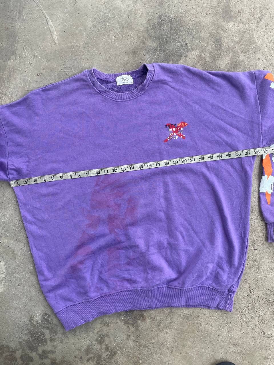 Designer HATE WAR WHITE RIGHT STREET ART SWEATSHIRT Size US L / EU 52-54 / 3 - 5 Thumbnail