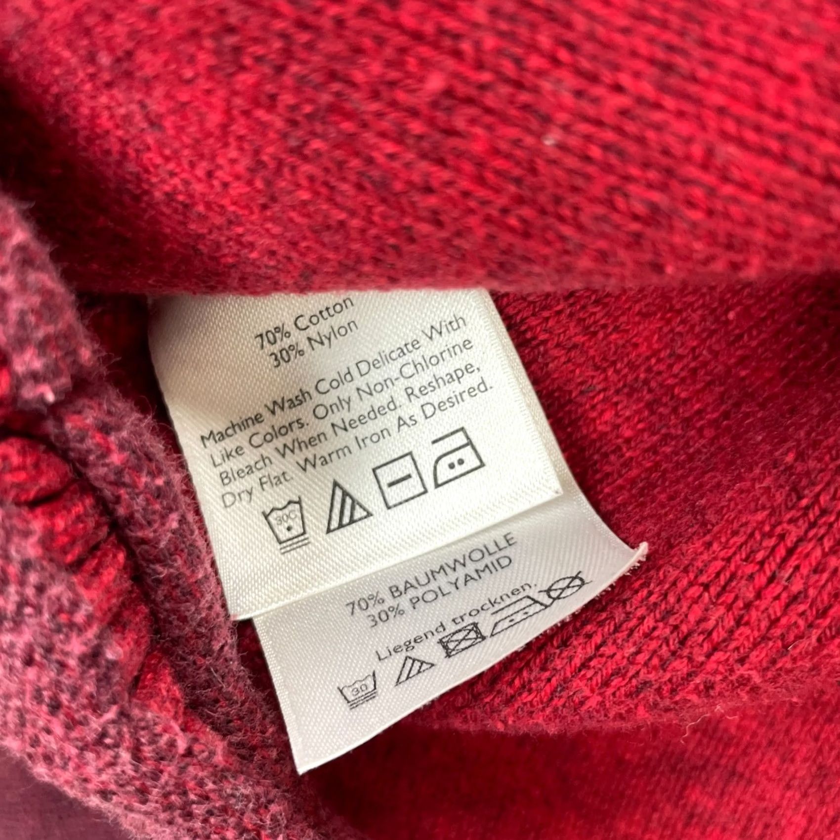 Eddie Bauer VINTAGE Eddie Bauer Sweater Womens XL Red Fair Isle Hooded Tight Knit Pullover Raglan Sleeve Knit Wool Blend Top Womens Size XL / US 12-14 / IT 48-50 - 4 Thumbnail
