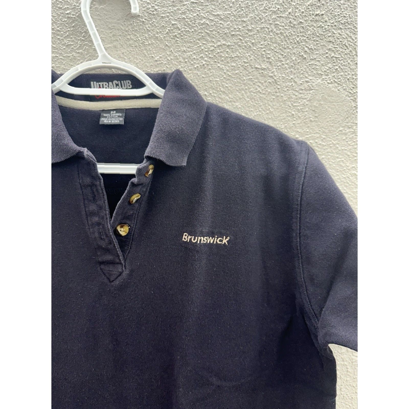 Vintage VINTAGE UltraClub Polo Shirt Women Regular Size M Blue Short Sleeve Casual Knit 100% Cotton Size M / US 6-8 / IT 42-44 - 2 Thumbnail