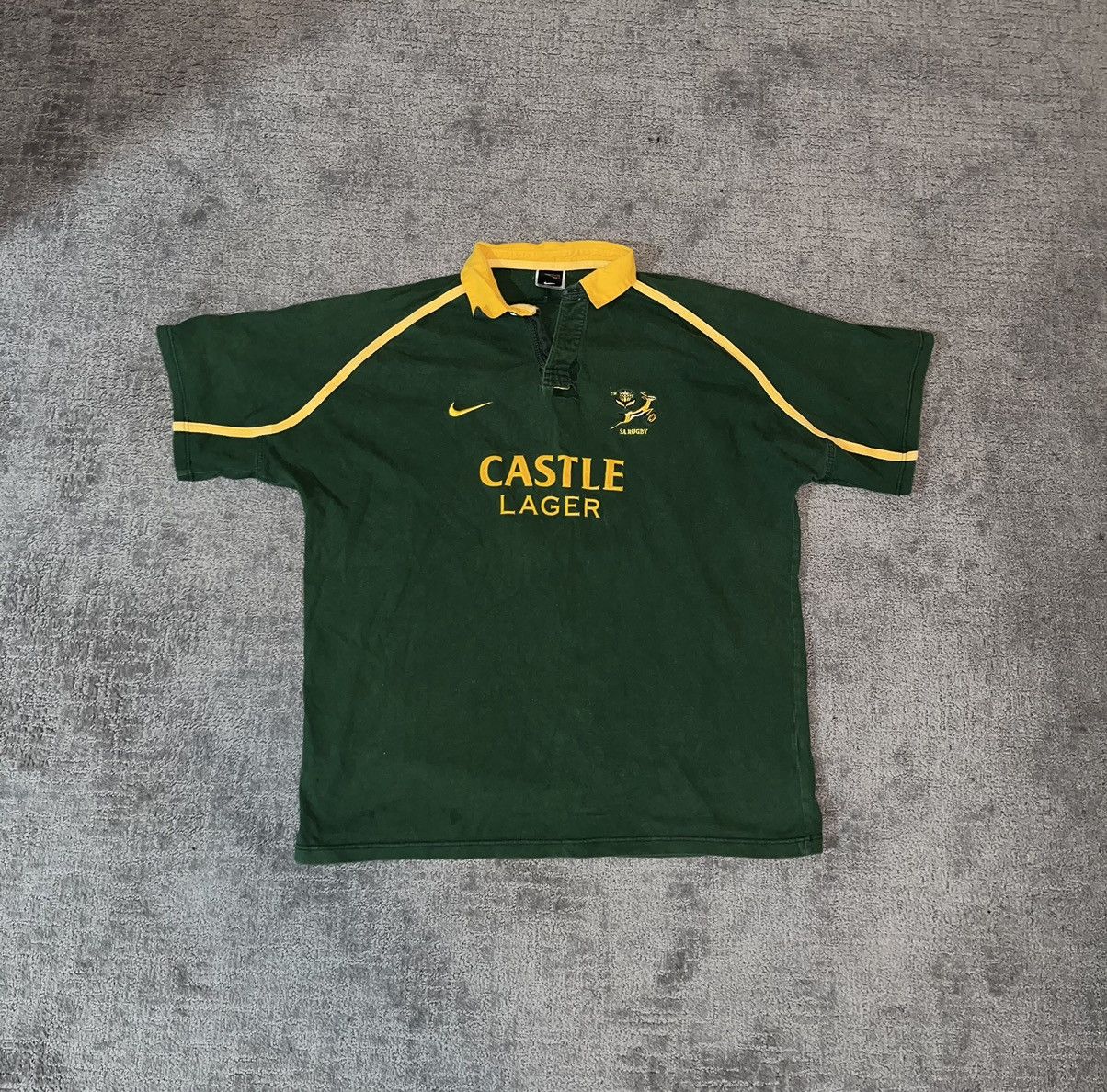 Nike × Vintage Nike South Africa Rugby Jersey Shirt Mens Green 2001/2002 Size US XL / EU 56 / 4 - 1 Thumbnail