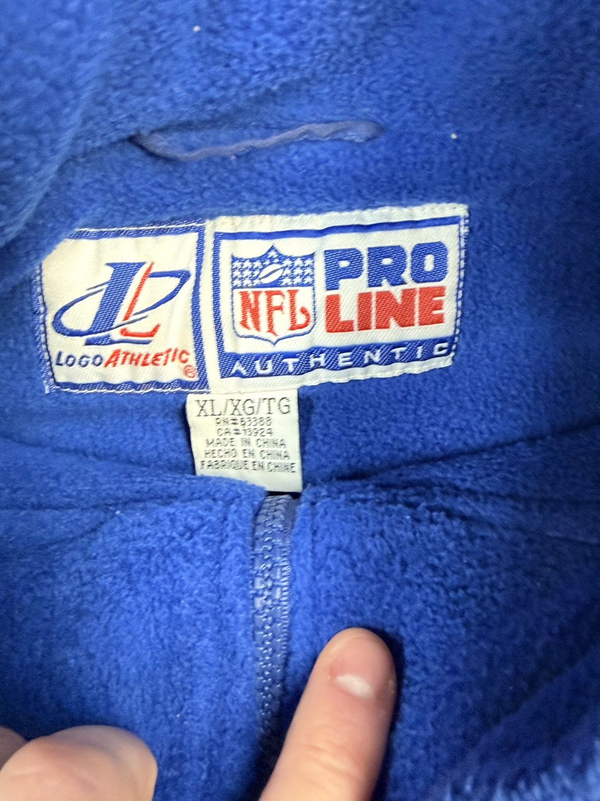 Logo Athletic 90’s New England Patriots quarter-zip fleece sweatshirt Size US XL / EU 56 / 4 - 5 Thumbnail