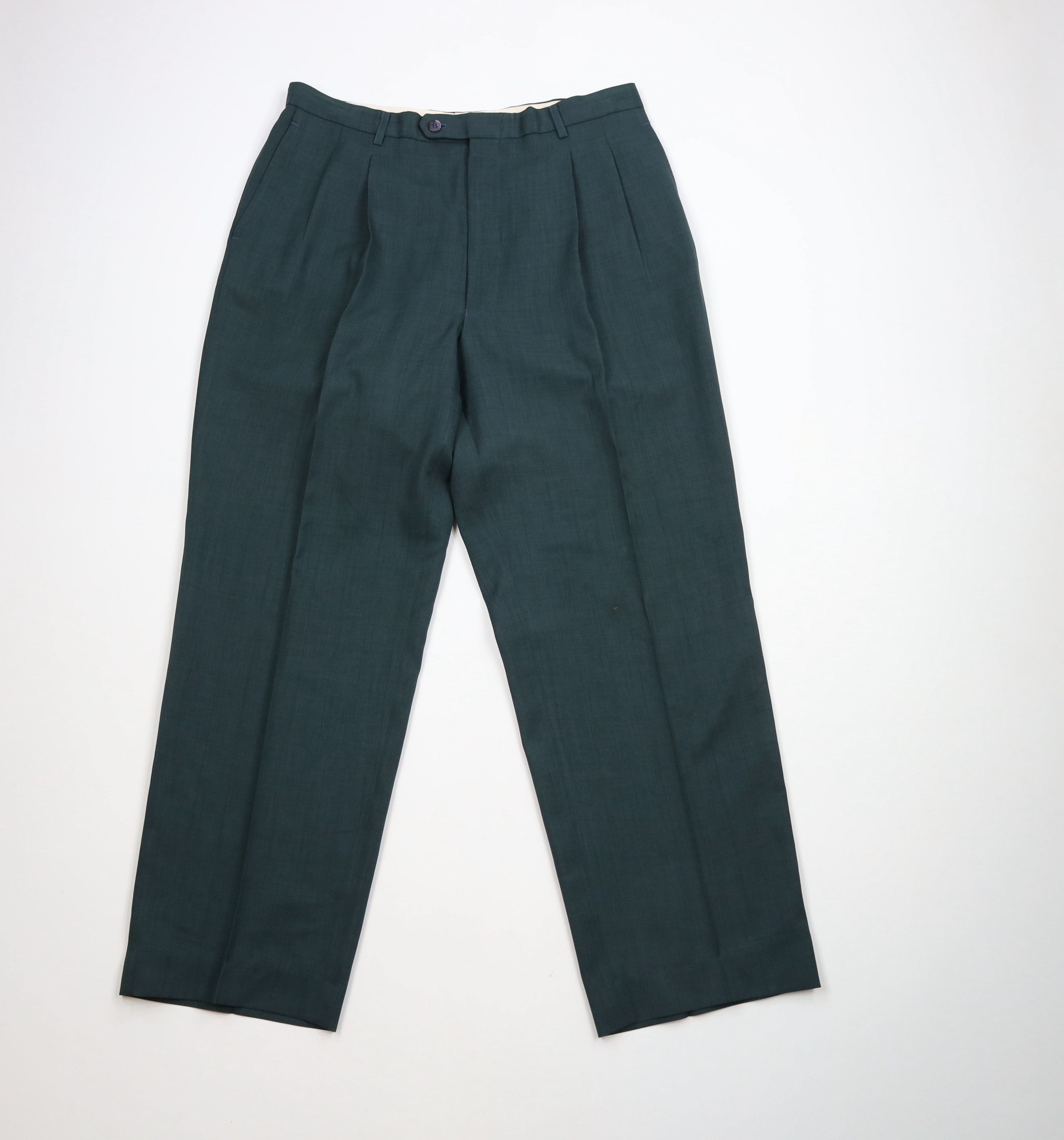 Vintage Vintage 90s Streetwear Wide Leg Chino Pants Heather Green Size US 34 / EU 50 - 1 Thumbnail