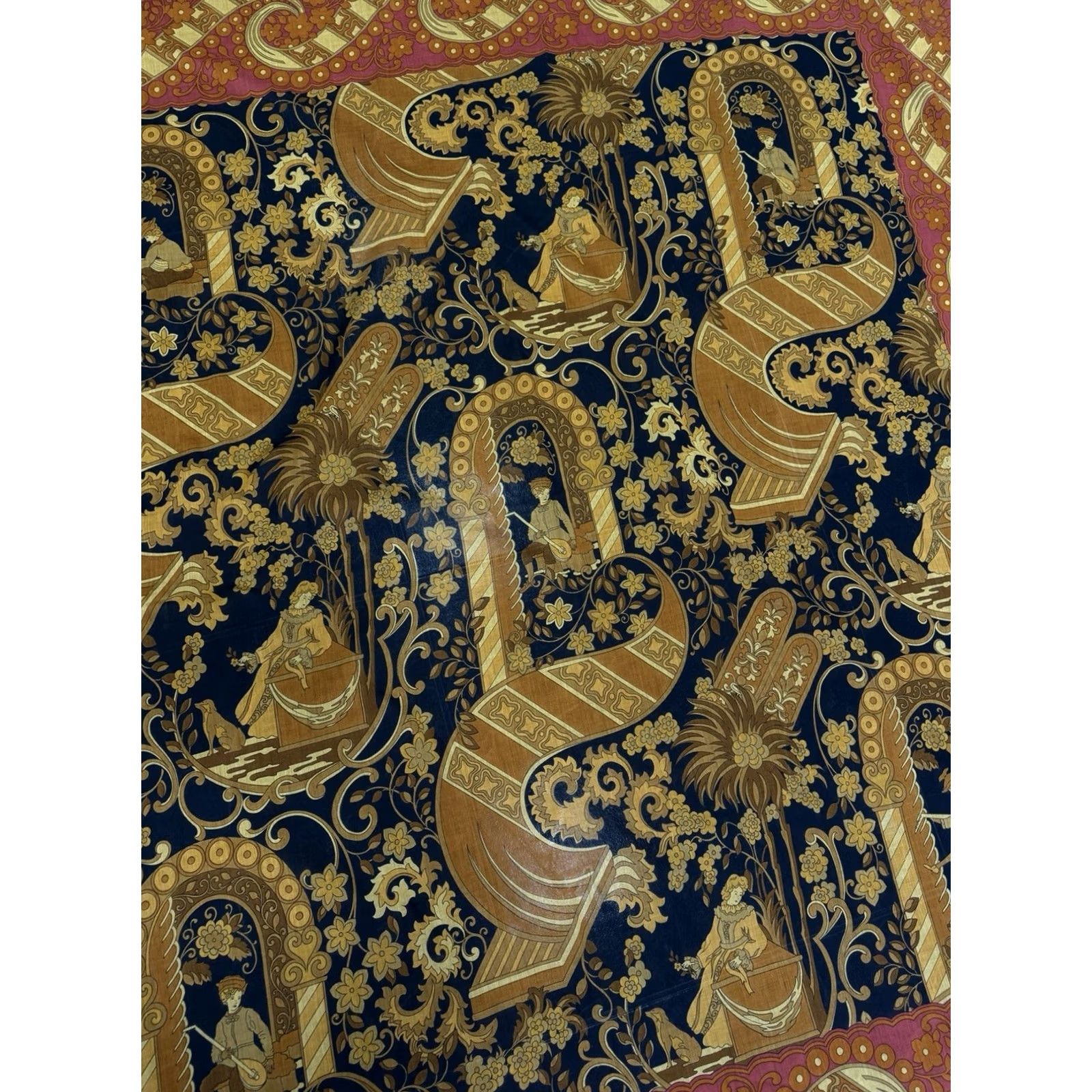 Salvatore Ferragamo VINTAGE Salvatore Ferragamo Silk Scarf 90s Baroque Italy Women Size ONE SIZE - 7 Thumbnail