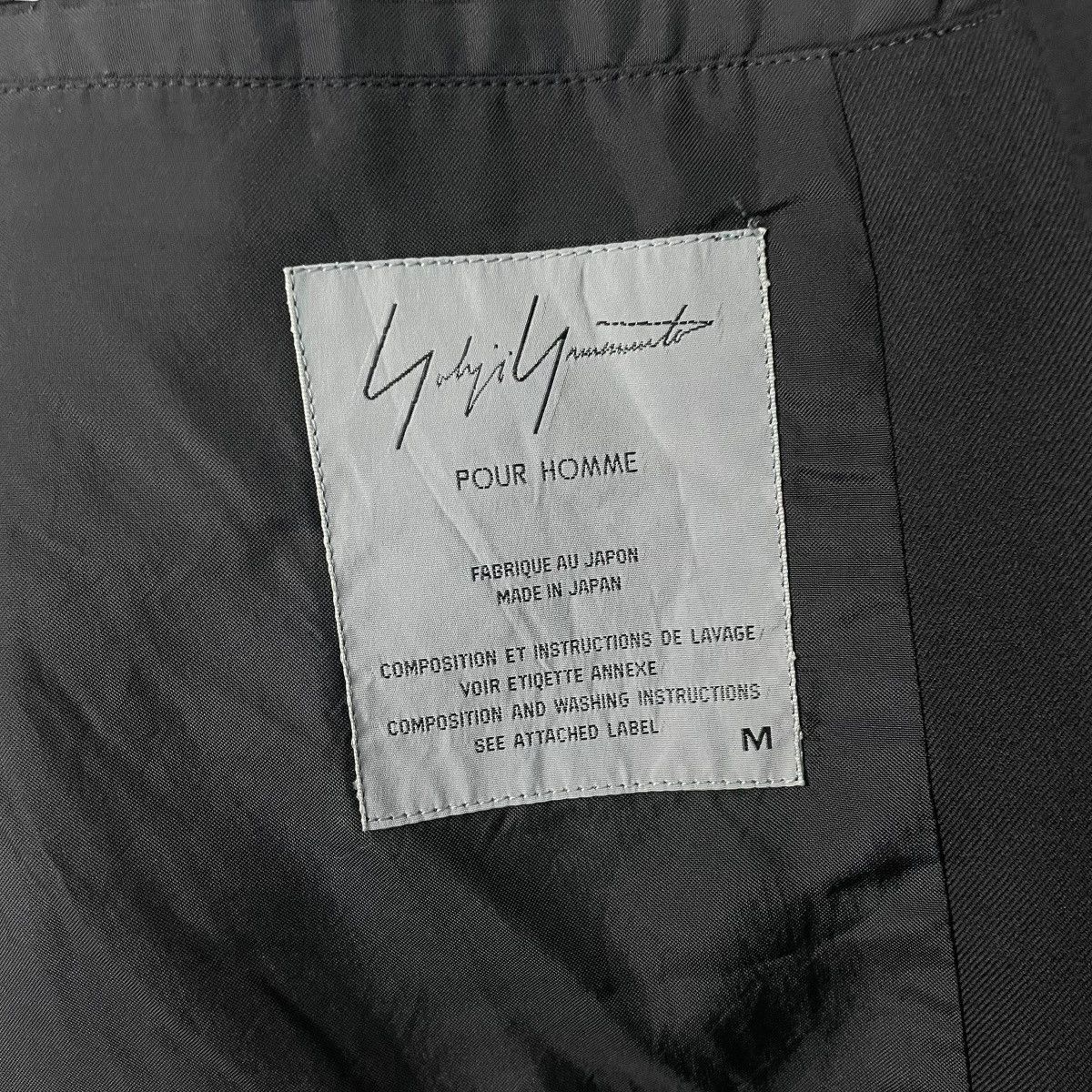 Yohji Yamamoto Vintage 90s Yohji Yamamoto Pour Homme Wool Gabardine Jacket Size US M / EU 48-50 / 2 - 15 Thumbnail