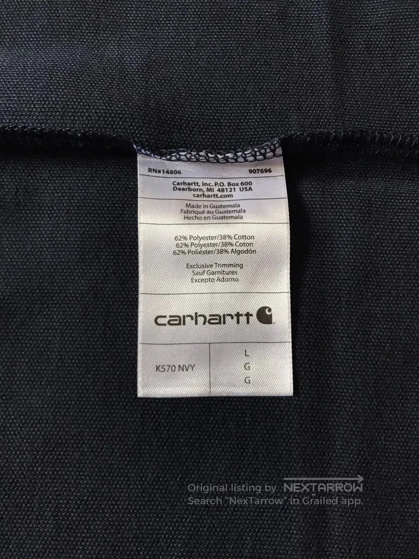 Carhartt Carhartt K570 Navy Short Sleeve Polo. Size US L / EU 52-54 / 3 - 8 Thumbnail