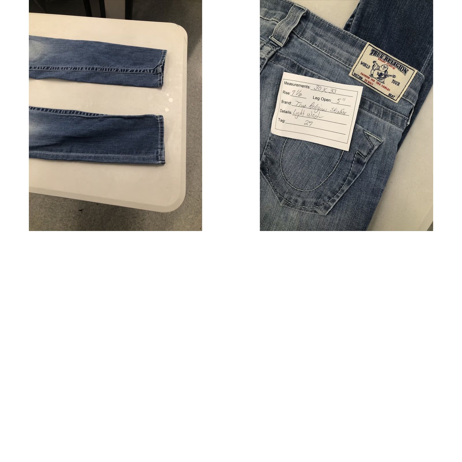 True Religion VINTAGE? No — True Religion Jeans Slim Skinny Denim Blue 30x33 Women’s 7.5" Rise 5" Leg Opening Cotton Blend Stretch Zip Button Zipper 5-Pocket Size 27" / US 4 / IT 40 - 9 Thumbnail