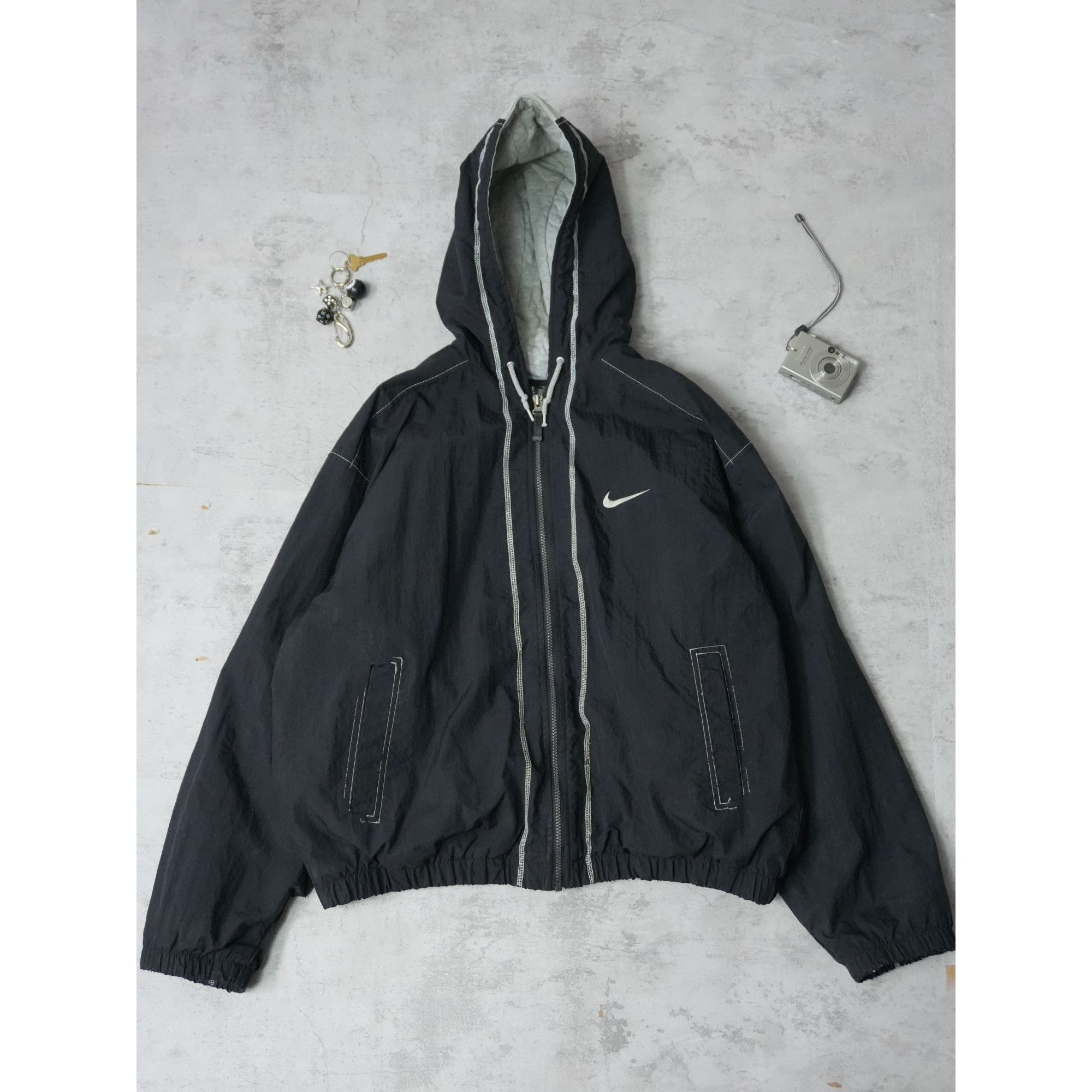 Nike Vintage Nike Faded Blue Swoosh Zip Up Hoodie Jacket Size US L / EU 52-54 / 3 - 4 Thumbnail
