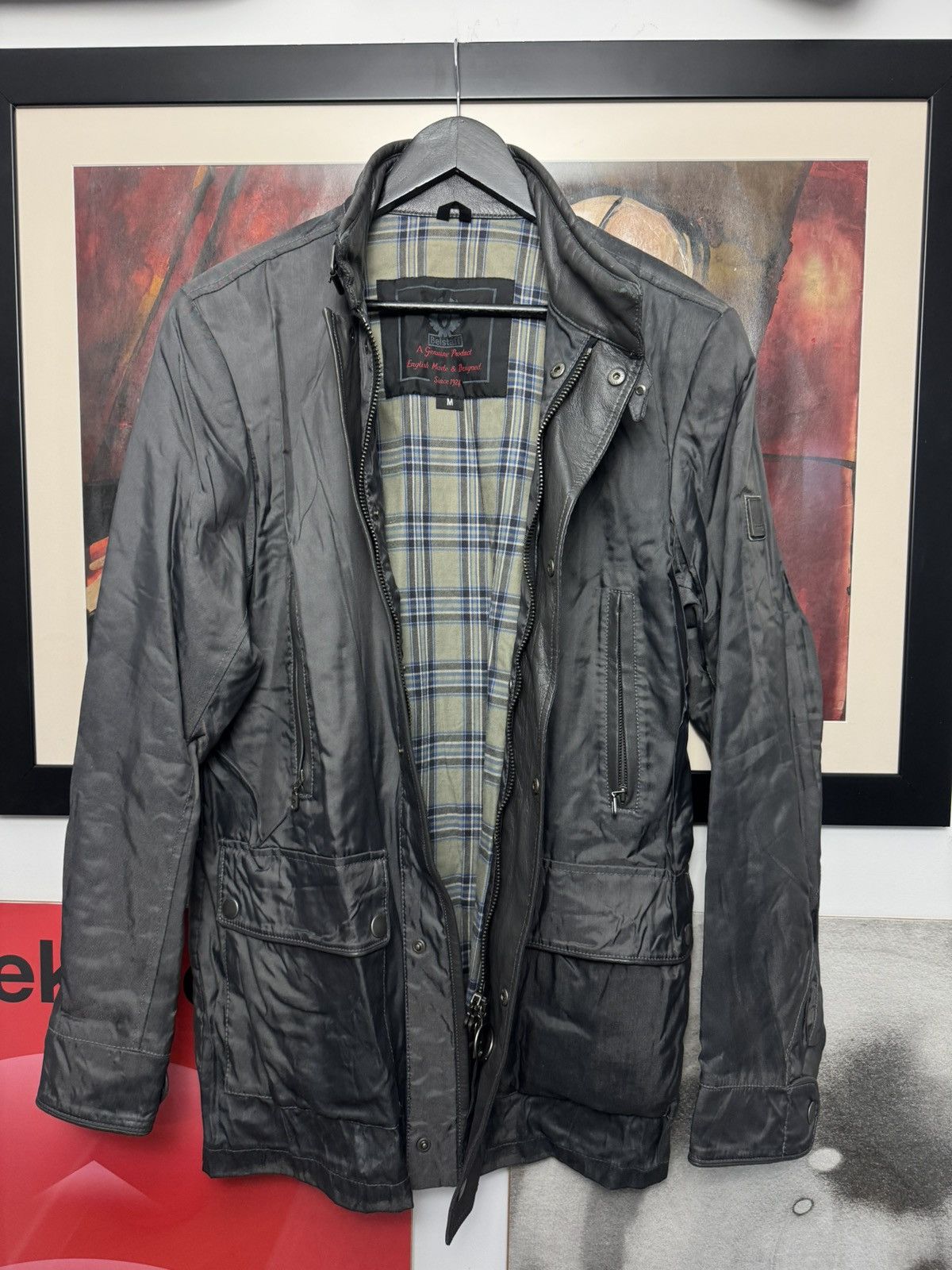 Belstaff Belstaff waxed jacket vintage casual distressed leather rare Size US M / EU 48-50 / 2 - 2 Thumbnail