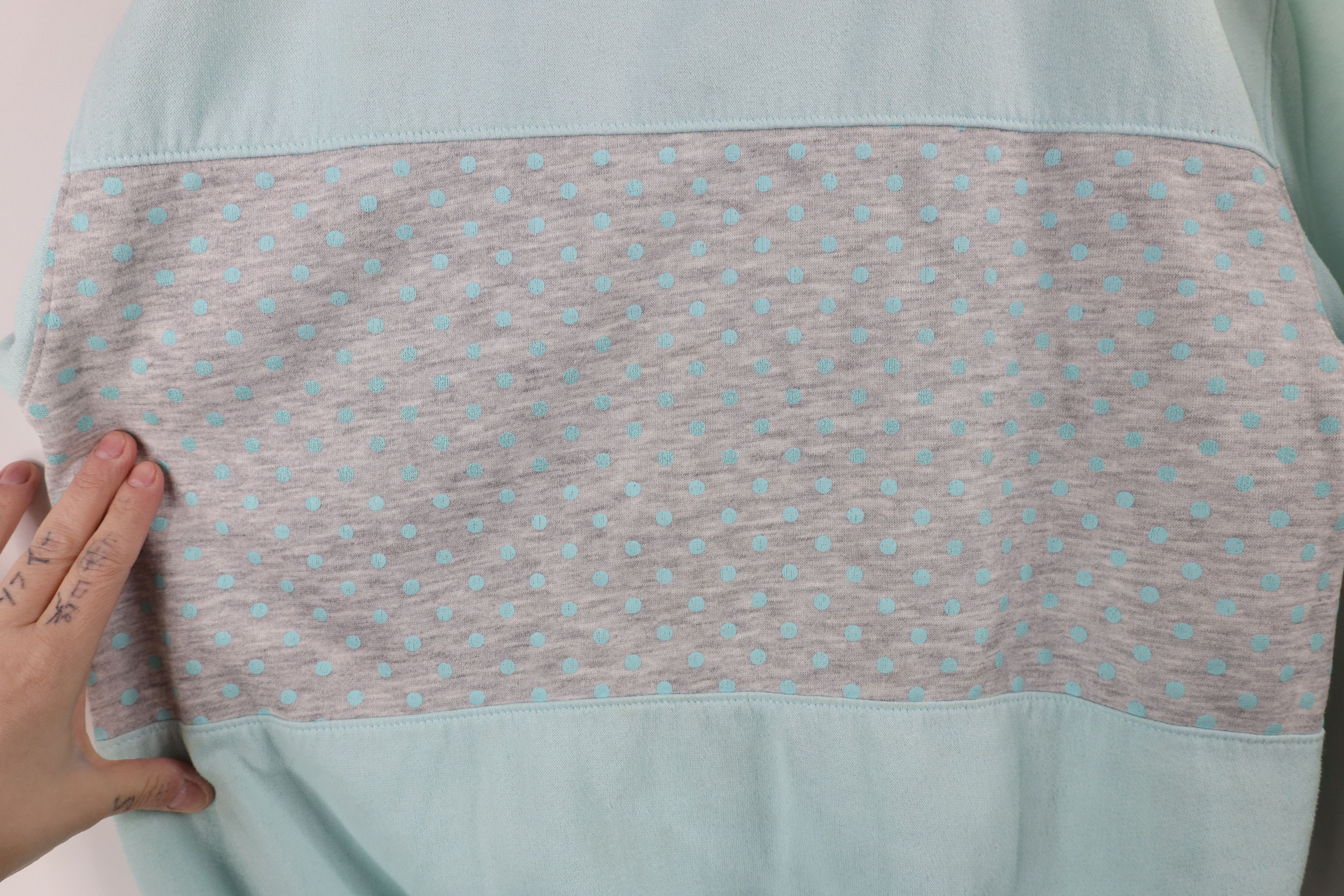 Vintage Vintage 90s Streetwear Block Polka Dot Collared Sweatshirt Size M / US 6-8 / IT 42-44 - 8 Thumbnail