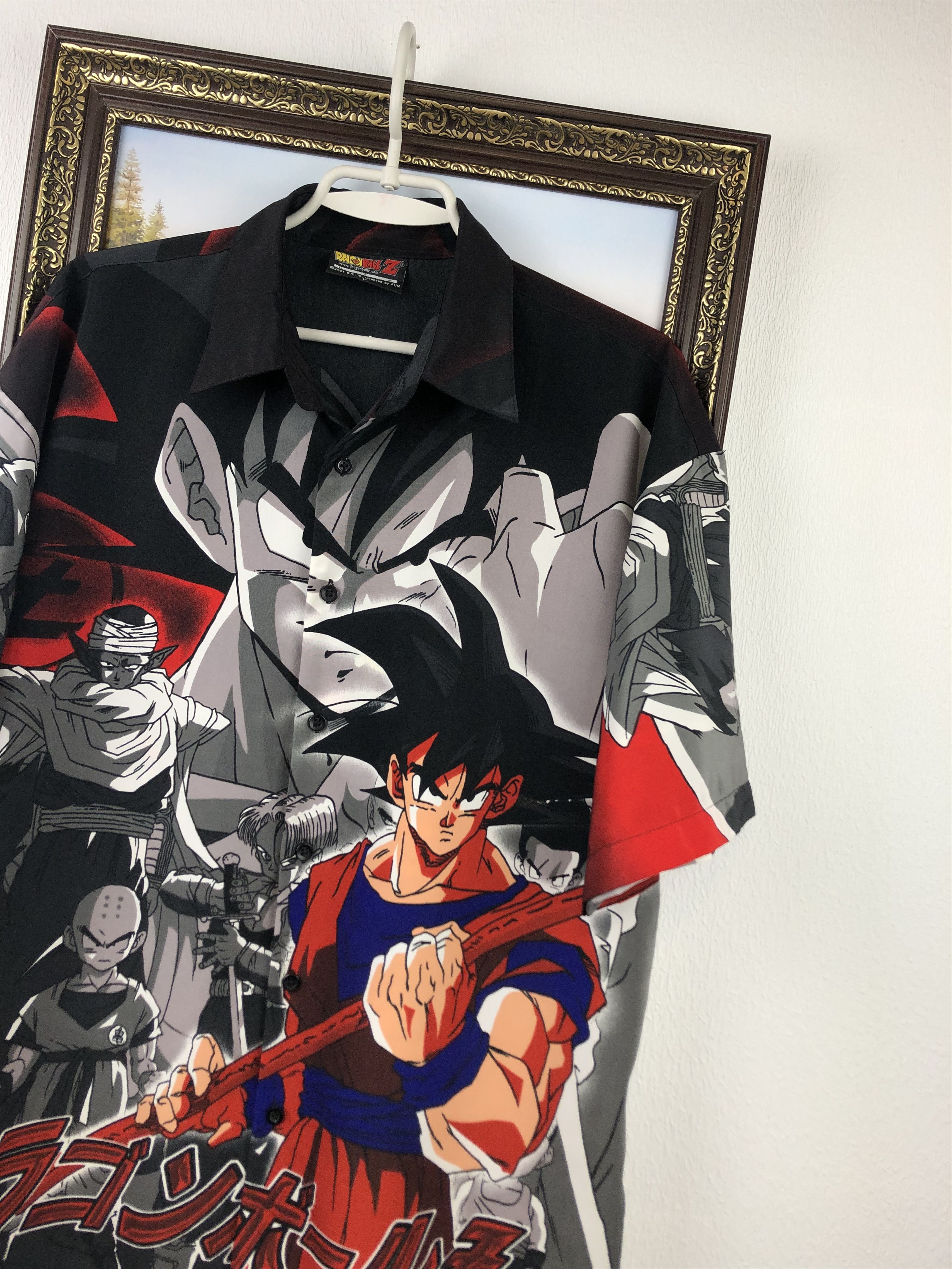 Anime Vintage Dragon Ball Z GOKU GT Shirt AOP Anime 2001 All Over Size US L / EU 52-54 / 3 - 4 Thumbnail