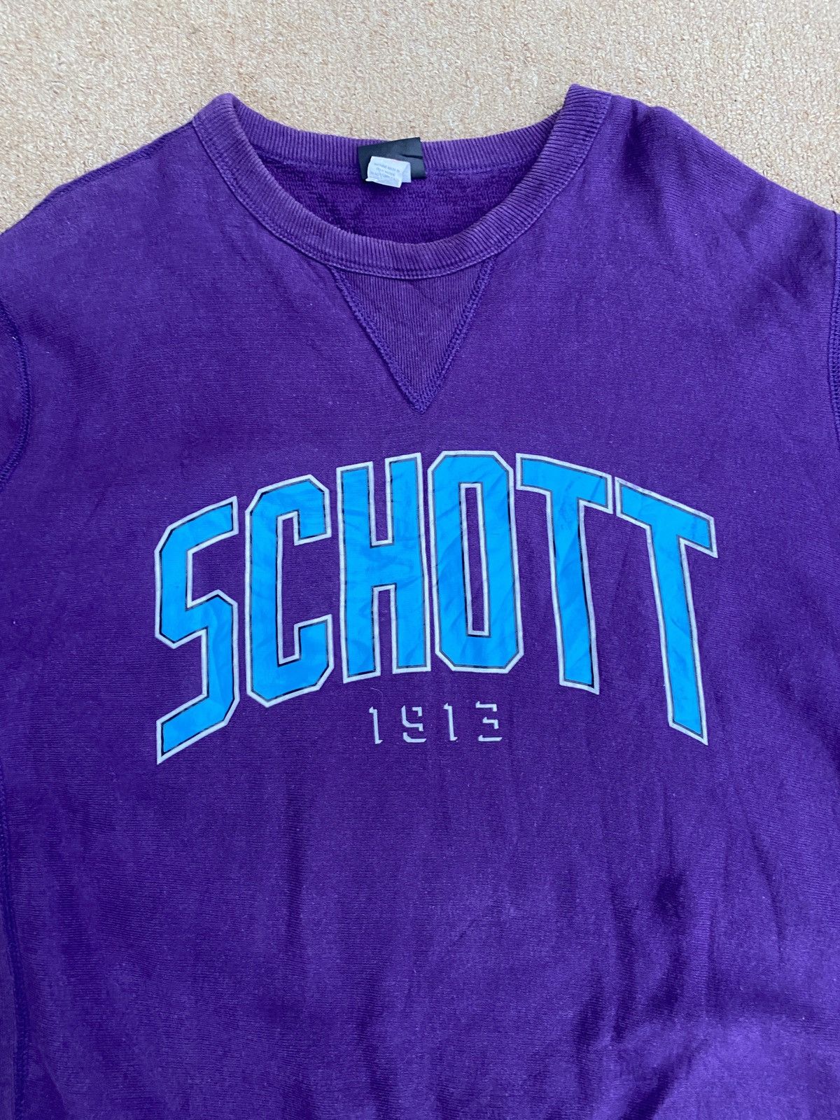 Schott × Vintage Vintage schott crewneck sweatshirt Size US L / EU 52-54 / 3 - 4 Thumbnail