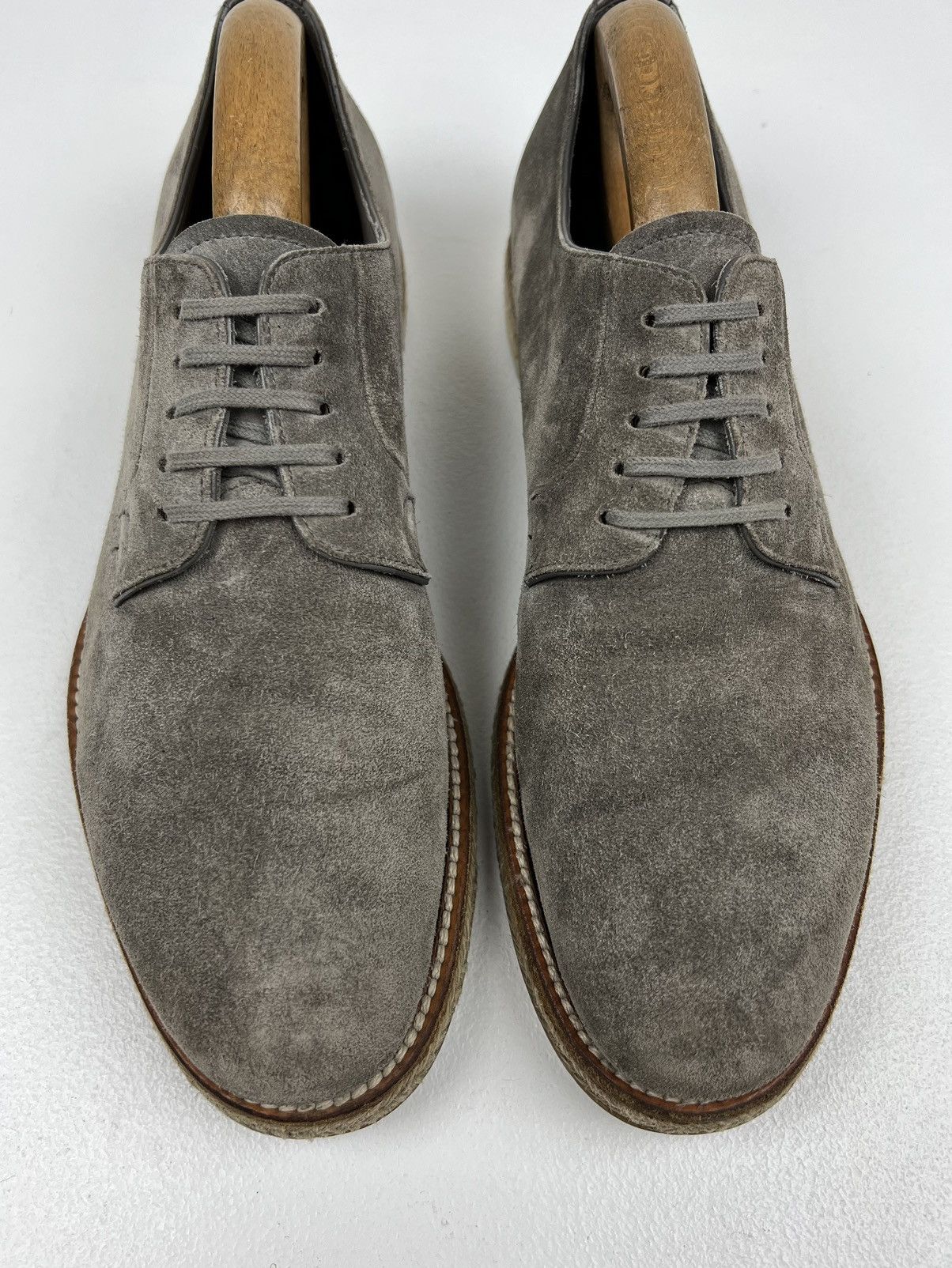 Prada PRADA Derby Suede Chukka Shoes Lace Up Vintage Beige Men’s Size US 9 / EU 42 - 5 Thumbnail