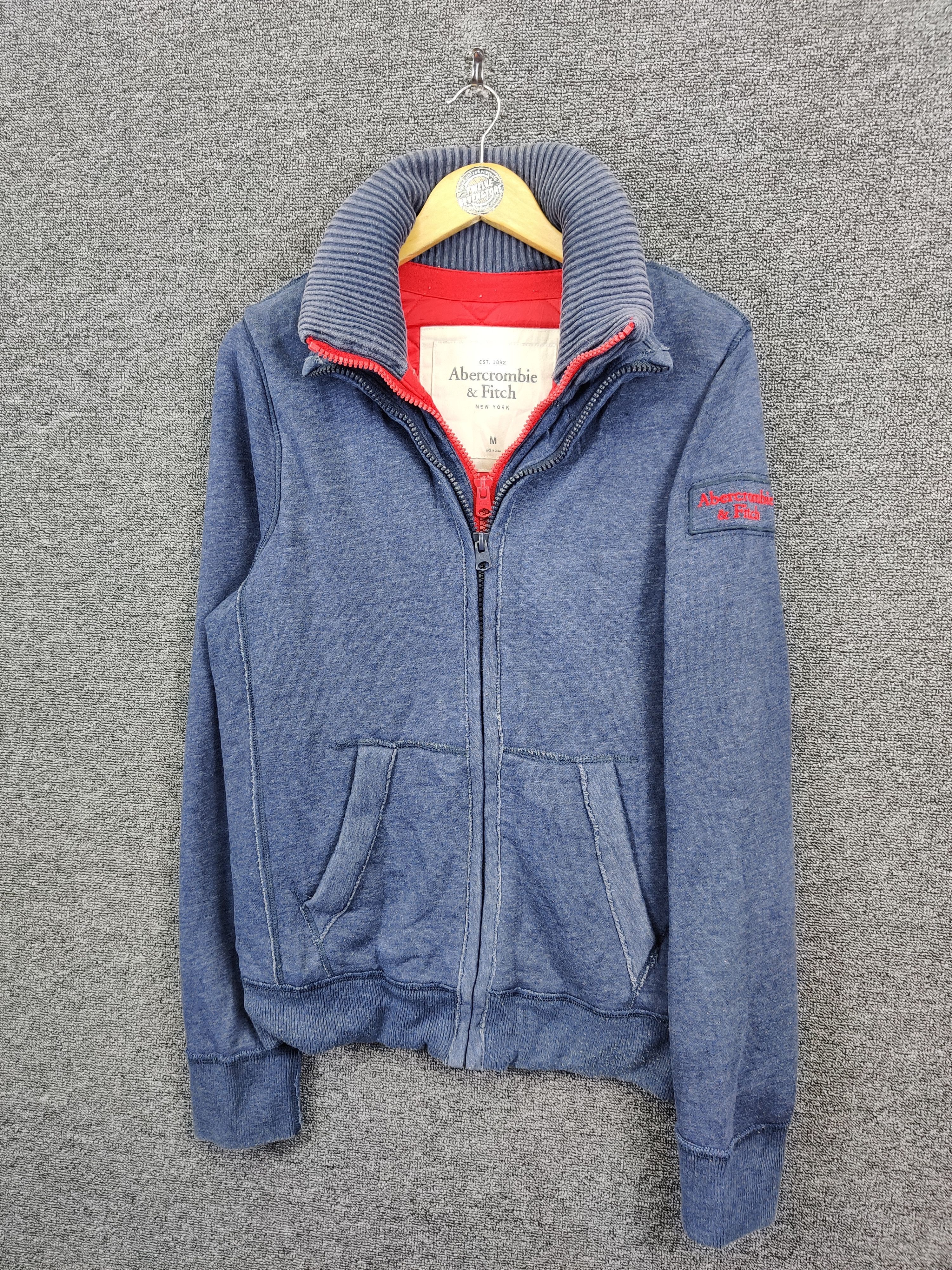 Abercrombie & Fitch Vintage Abecrombie Fitch Shawl Collar Zip Up Sweater Jacket Size US M / EU 48-50 / 2 - 2 Thumbnail