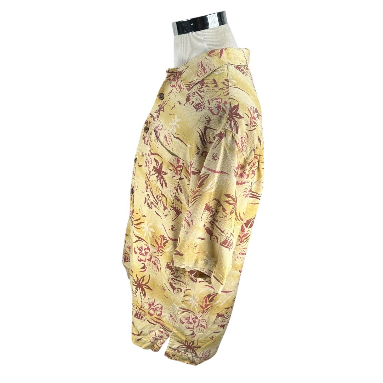Tommy Bahama Tommy Bahama Hawaiian Shirt Mens Medium Beige Short Sleeve Size US M / EU 48-50 / 2 - 4 Thumbnail