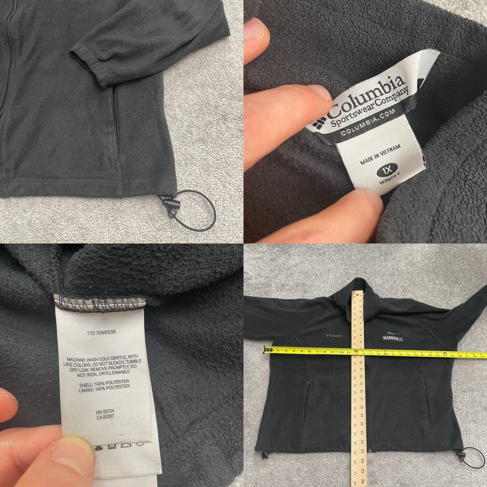 Vintage Columbia Jacket Womens 1X Benton Springs Fleece Full Zip Black Outdoor Outdoor Hiking Classic Model Benton Springs Womens 1X Black Zip Pockets Logo Size XL / US 12-14 / IT 48-50 - 8 Thumbnail