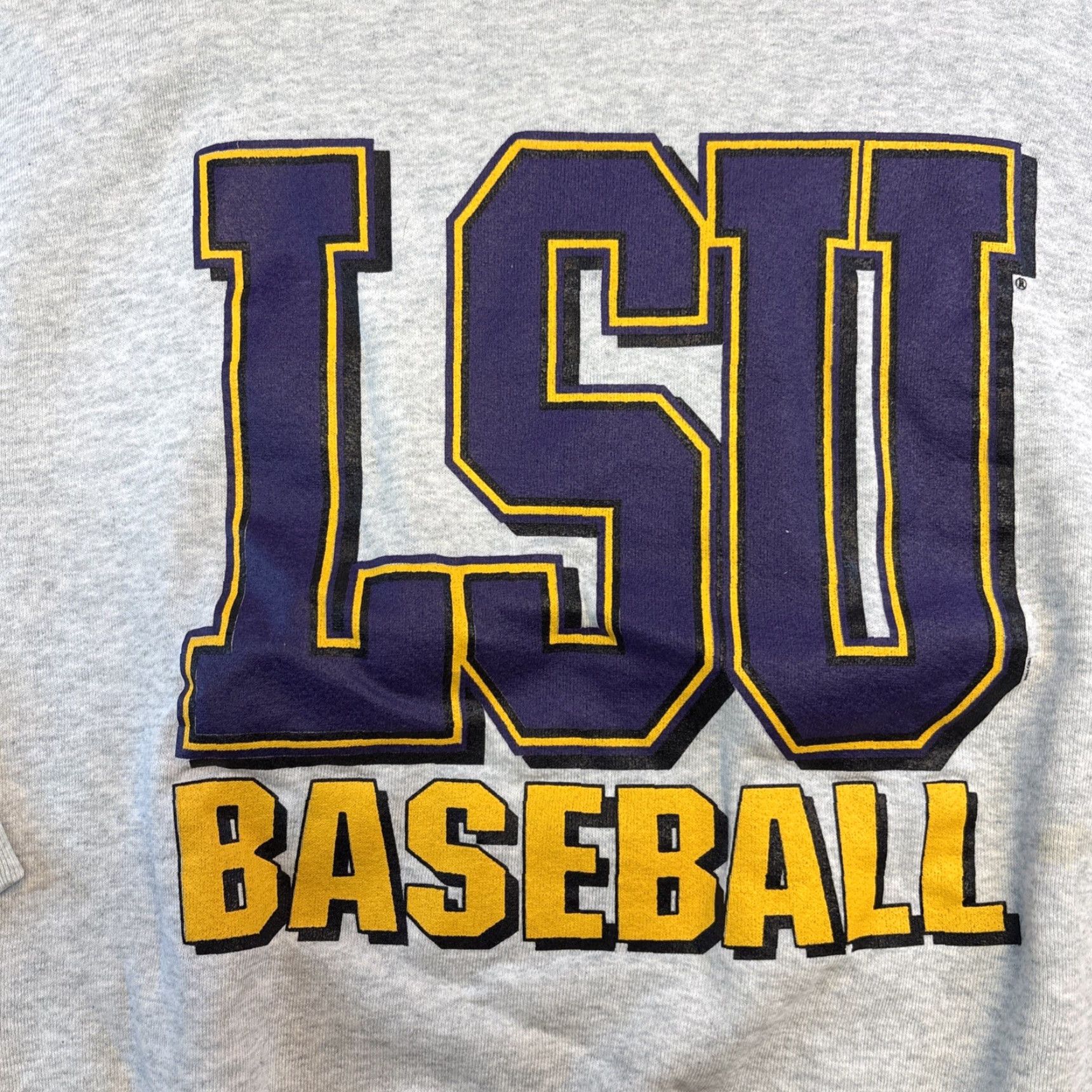 Fruit Of The Loom VINTAGE Fruit Of The Loom LSU Louisiana Baseball Crewneck Adult Large Gray Y2K Size US L / EU 52-54 / 3 - 2 Thumbnail