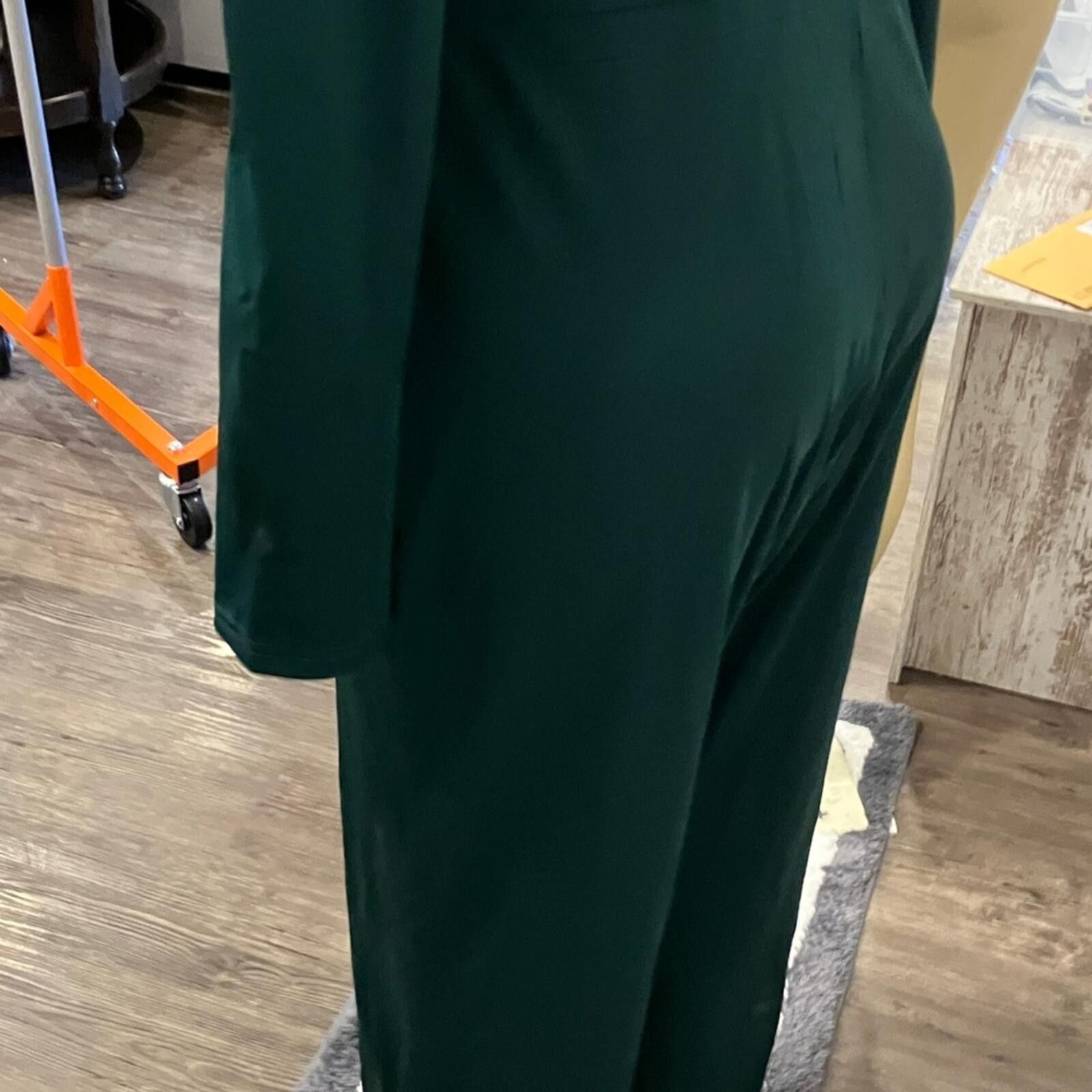 Other NIB Source Unknown Dark Green Long-Sleeve Jumpsuit Size 42" / US 20 - 5 Thumbnail