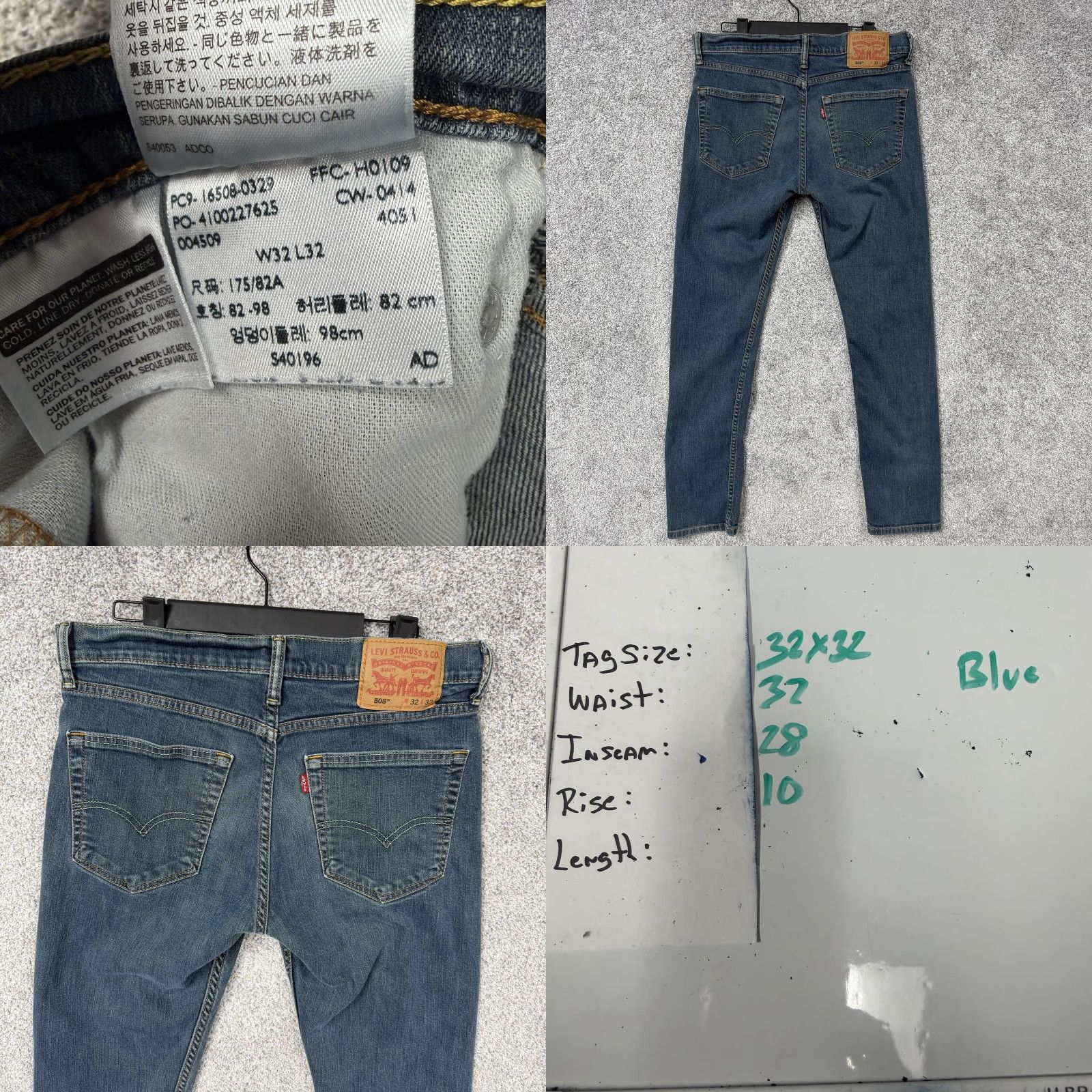 Levi's Levi's 508 Jeans Mens Regular Tapered Blue Mid Wash Denim 32x28 Red Tab Waist 32 Inseam 28 Jeans Shirt? Size US 32 / EU 48 - 9 Thumbnail