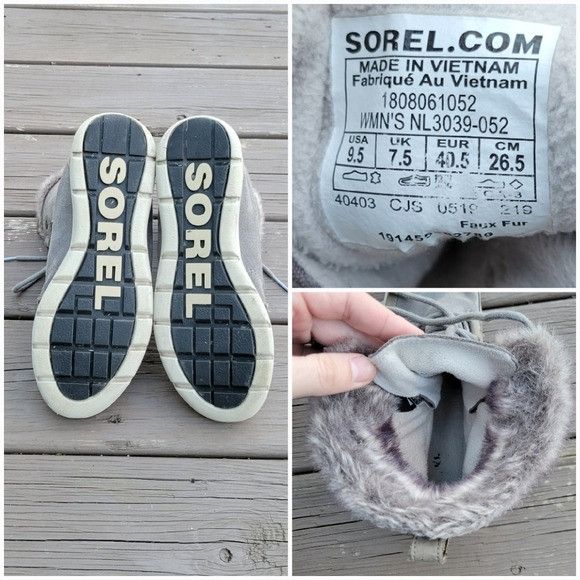 SOREL Sorel Explorer Joan Gray Suede Leather Lace-up Sneaker Winte Size US 9.5 / IT 39.5 - 7 Thumbnail