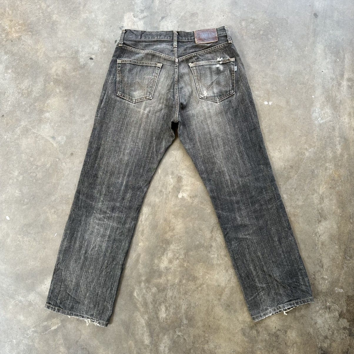 Japanese Brand Vintage Edwin Faded Black Denim Jean Pant W29 Size US 29 - 9 Thumbnail