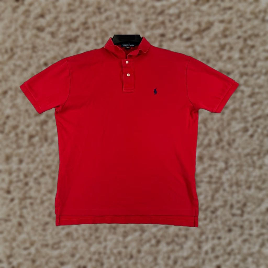 Ralph Lauren VINTAGE Ralph Lauren Polo Shirt Mens M Red Jersey Cotton Golf Golfer Size US M / EU 48-50 / 2 - 1 Thumbnail