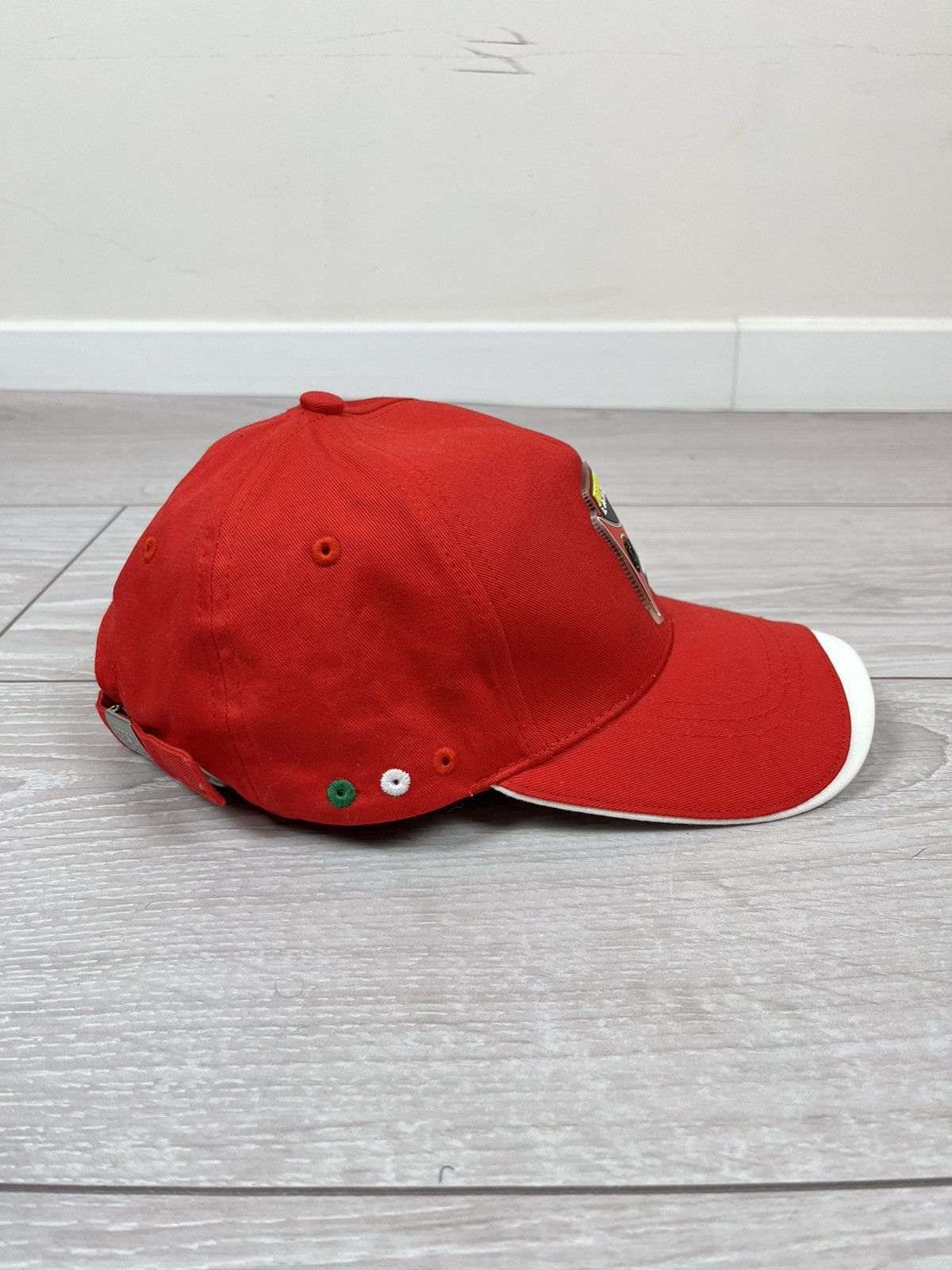 Ferrari Ferrari Land Formula One Racing Team Official Red Cap Hat Size ONE SIZE - 4 Thumbnail