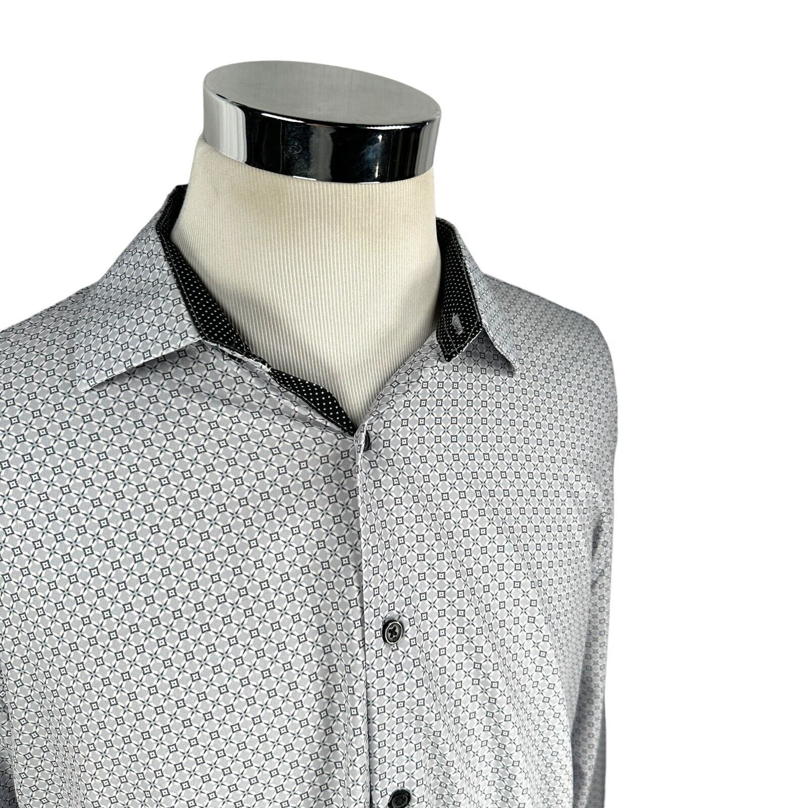 Other WRK Dress Shirt Men’s 18 Gray 4 Way Stretch Slim Fit Size US XL / EU 56 / 4 - 2 Thumbnail