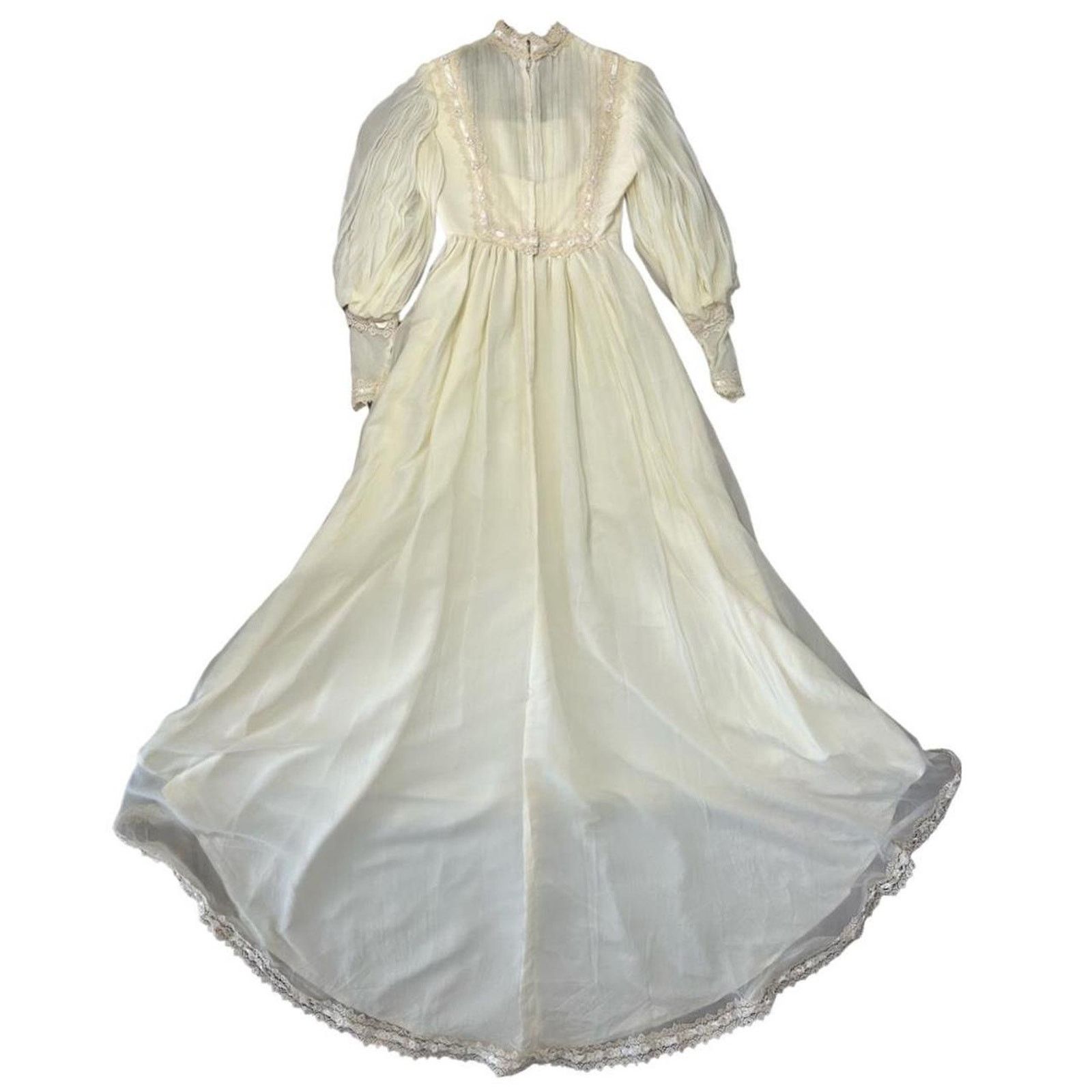 Vintage 70s vintage prairie dress victorian maxi wedding dress Size S / US 4 / IT 40 - 5 Thumbnail