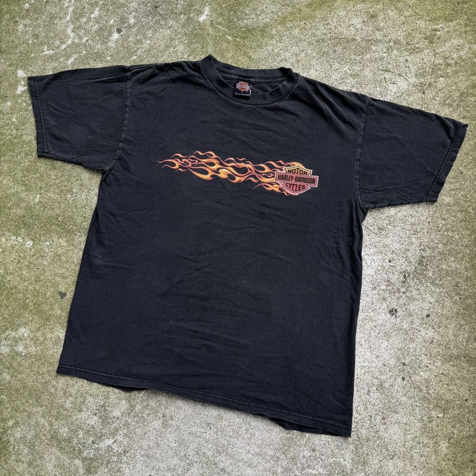 Harley Davidson Harley Thrashed Faded Distressed Shirt ERD Grunge Biker WCC Size US L / EU 52-54 / 3 - 9 Thumbnail