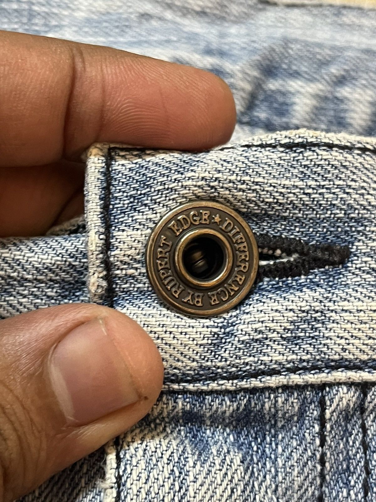 POST ARCHIVE FACTION (PAF) Vintage Rupert Edge Low Rise Flare Sashiko Denim Size US 34 / EU 50 - 8 Thumbnail