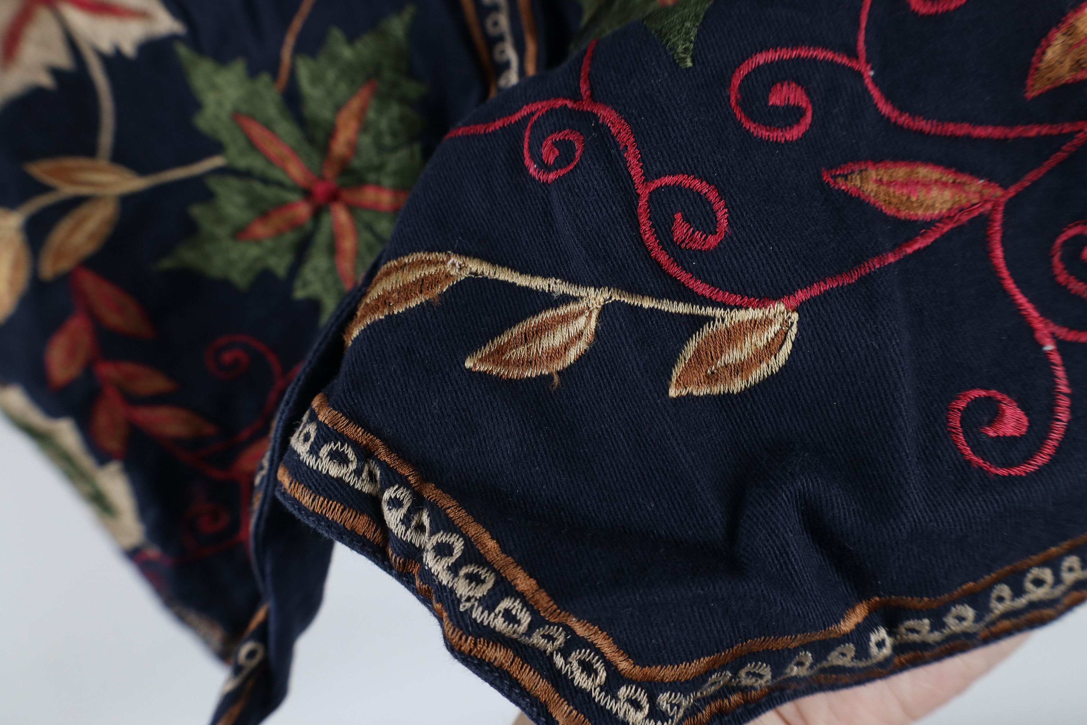 Vintage Vintage 90s Country Primitive Embroidered Flower Vest Jacket Size M / US 6-8 / IT 42-44 - 5 Thumbnail