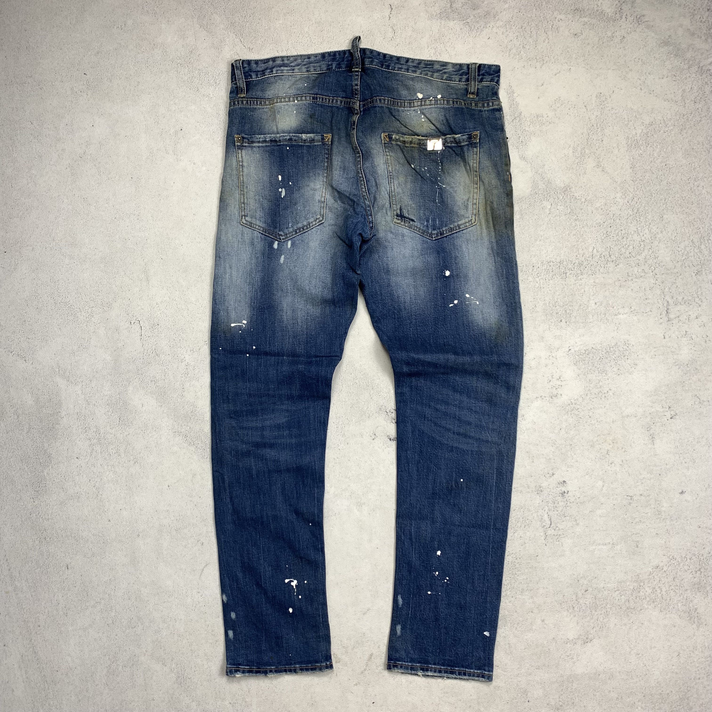 Dsquared2 Dsquared2 Distressed Mud Wash Denim Paint Splatter Jeans Size US 36 / EU 52 - 4 Thumbnail