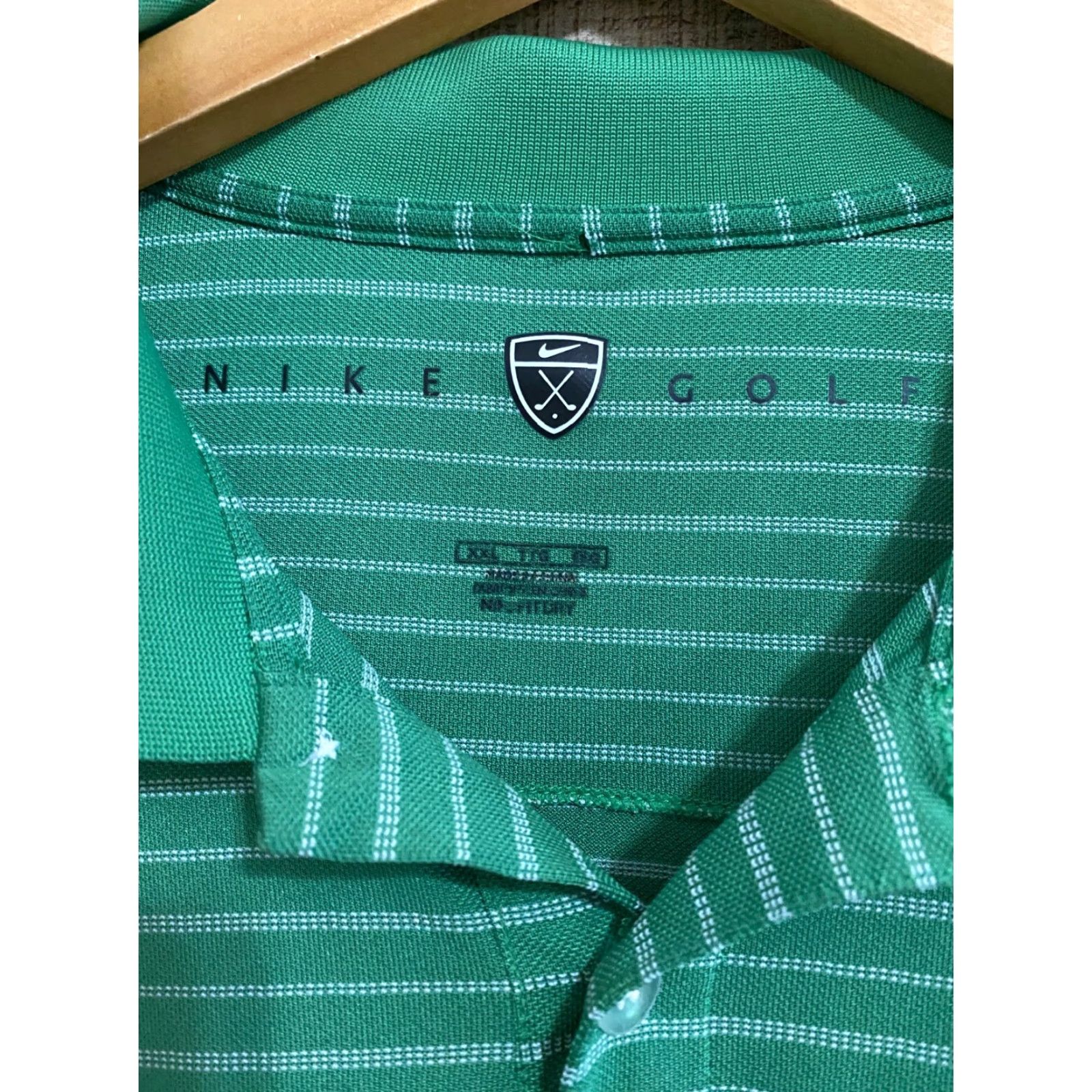 Nike Nike Men's 2XL Golf Polo Dri Fit Tour Performance Green Button Logo Collared Short Sleeve Size US XXL / EU 58 / 5 - 2 Thumbnail
