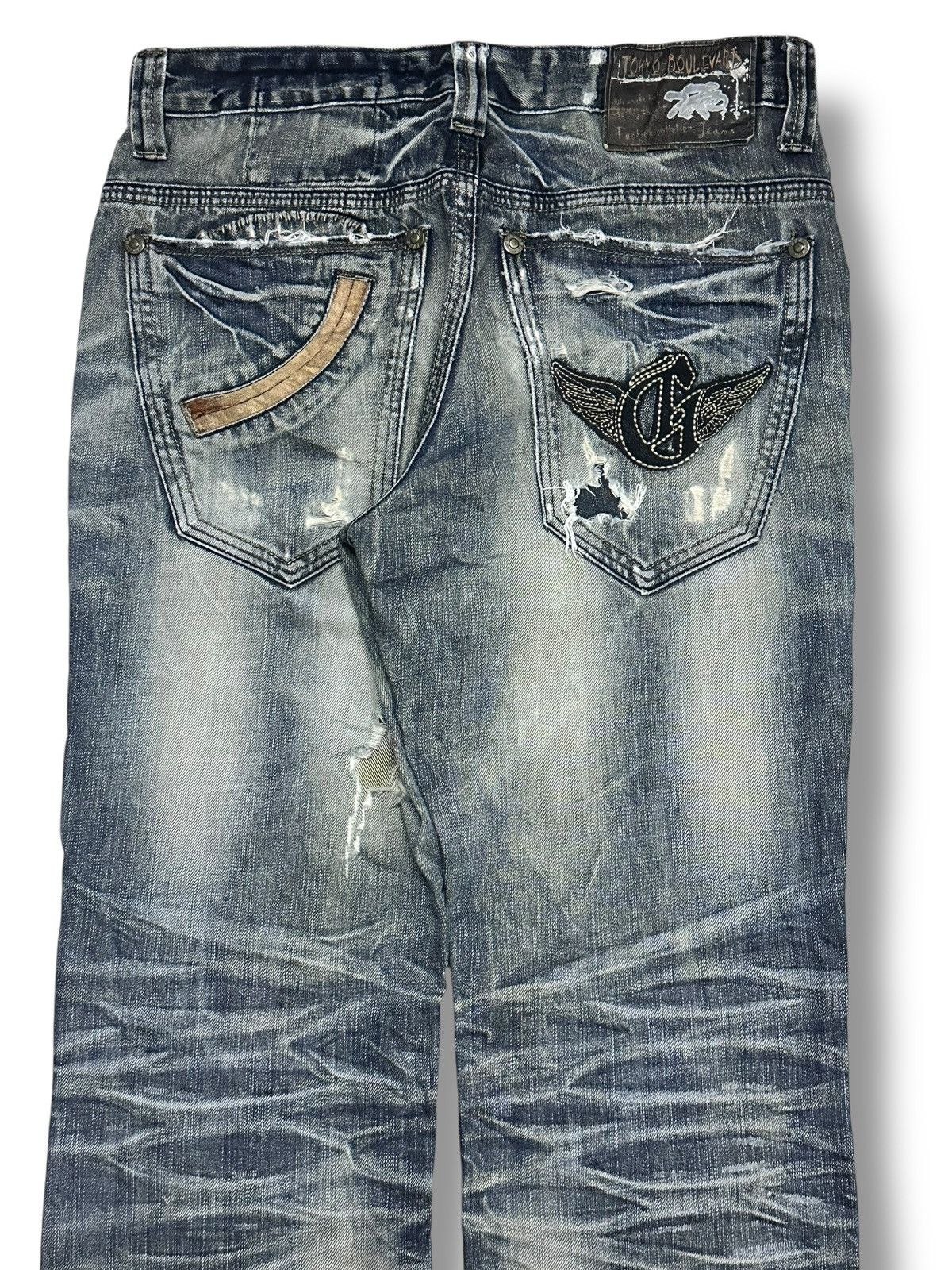 Japanese Brand Tokyo Boulevard Vintage Distressed Embroidered Baggy Faded Size US 32 / EU 48 - 6 Thumbnail