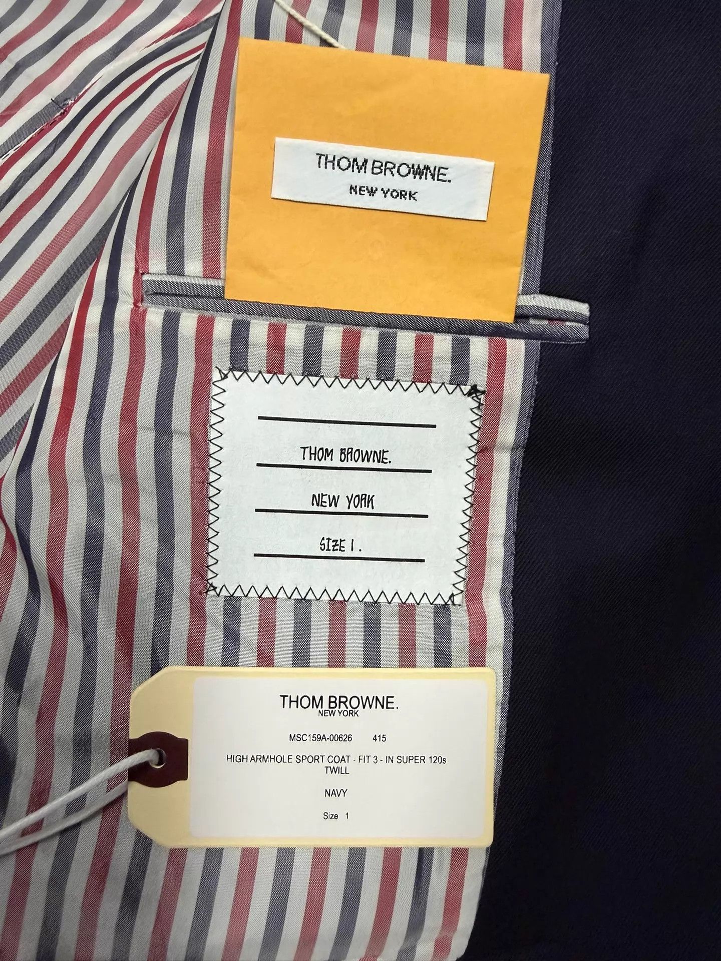 Thom Browne Thom Browne Men's Classic Slim Suit Navy Gold Buttons Wool Size US S / EU 44-46 / 1 - 4 Thumbnail